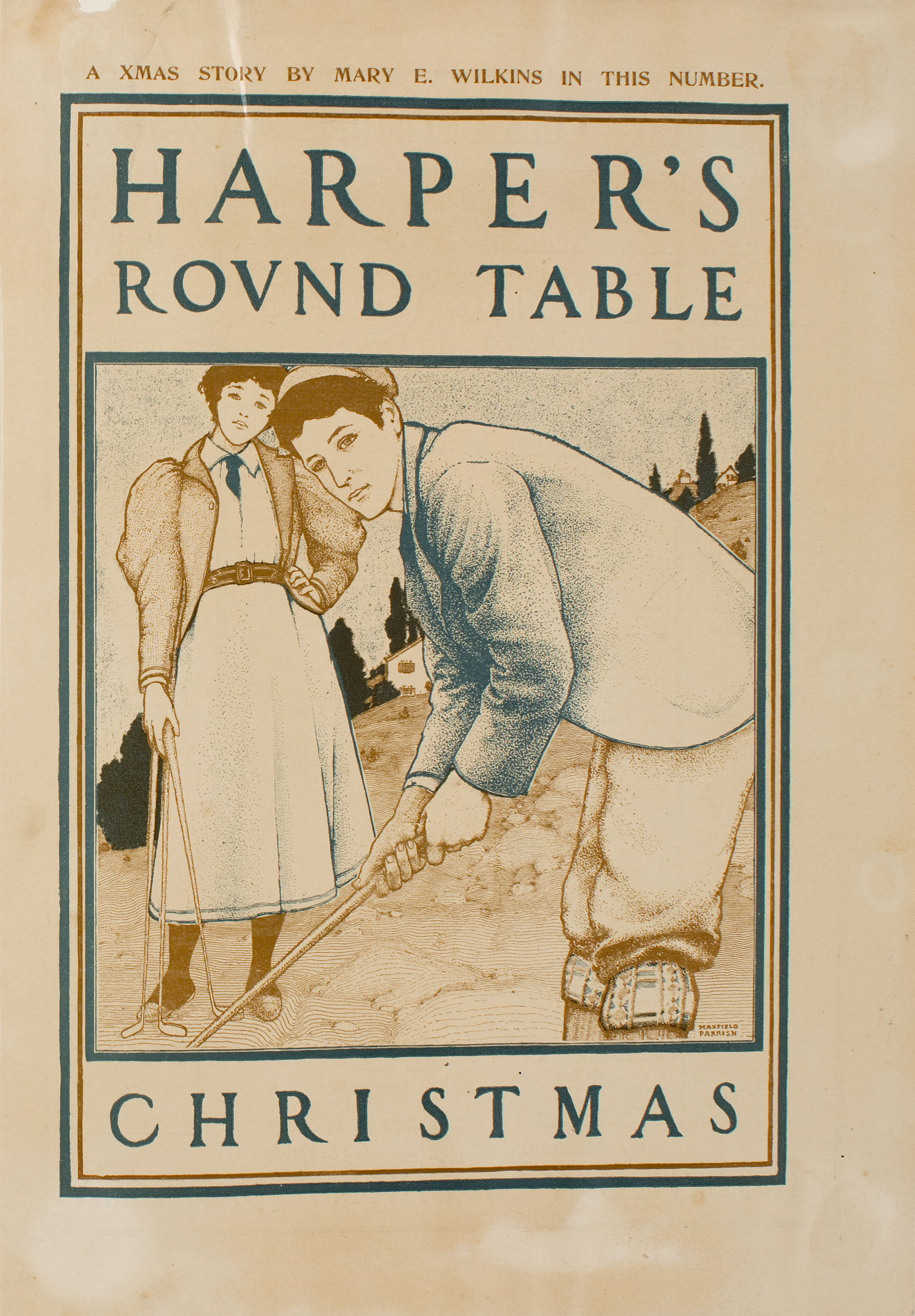 image for: Maxfield Parrish - Harper&#039;s Round Table. Christmas - Cap a 1890-1910
