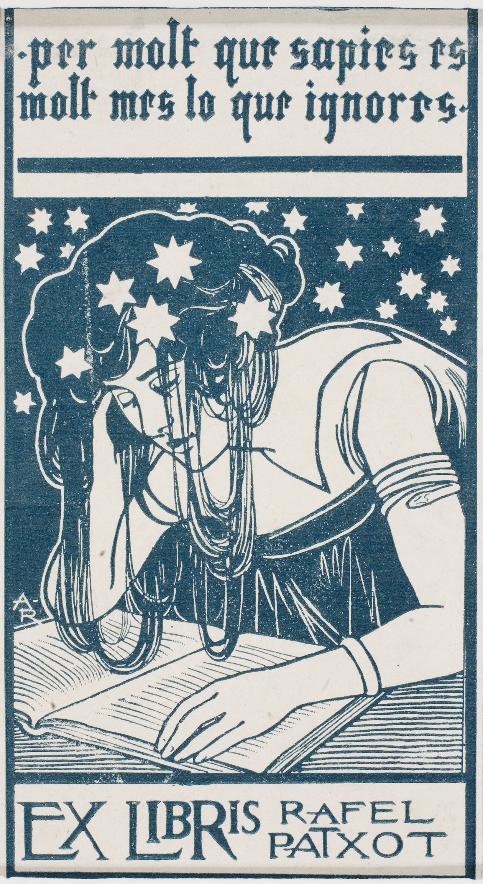 image for: Alexandre de Riquer - Ex-libris Rafel Patxot - Cap a 1901