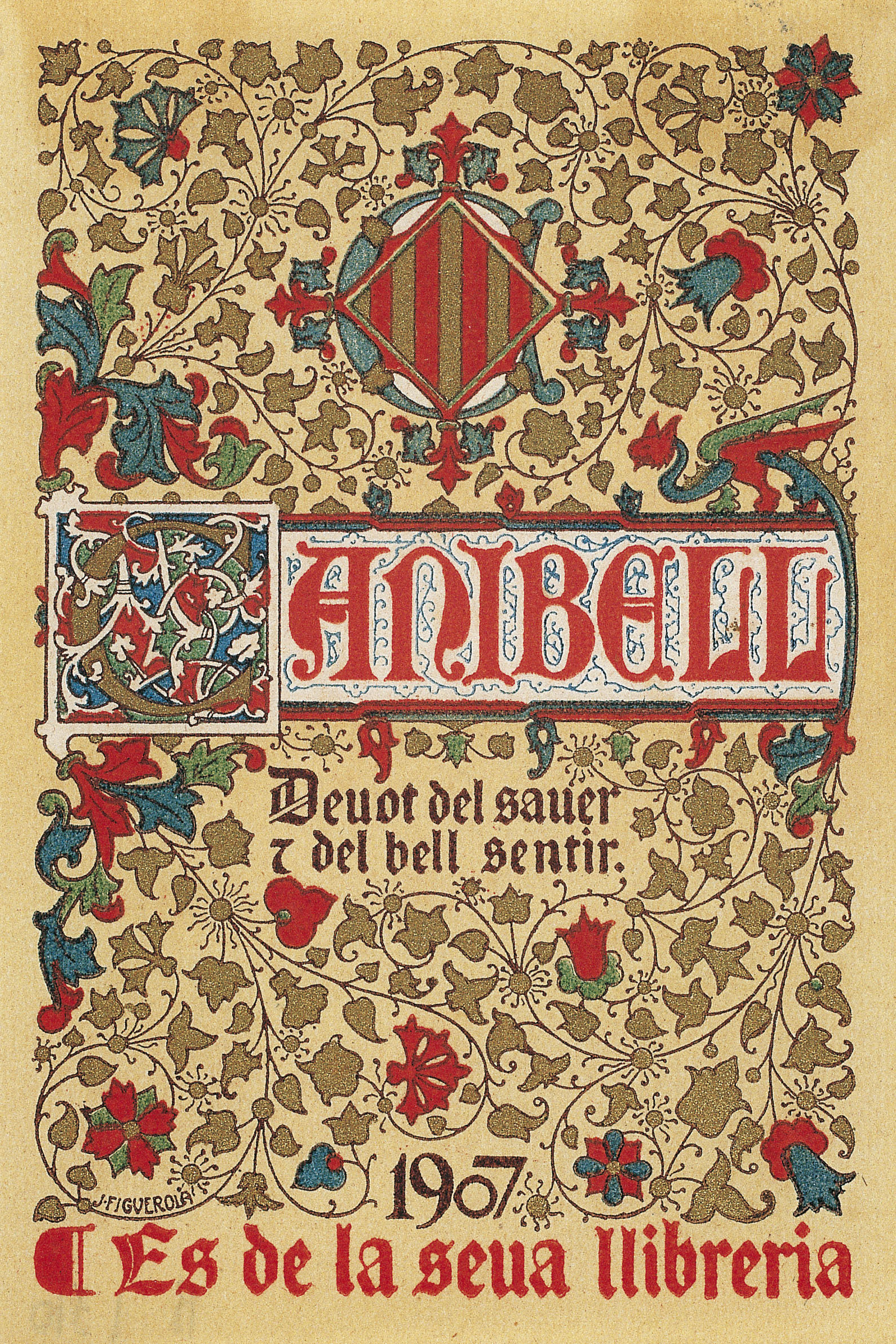image for: Joaquim Figuerola - Ex-libris Canibell - 1907