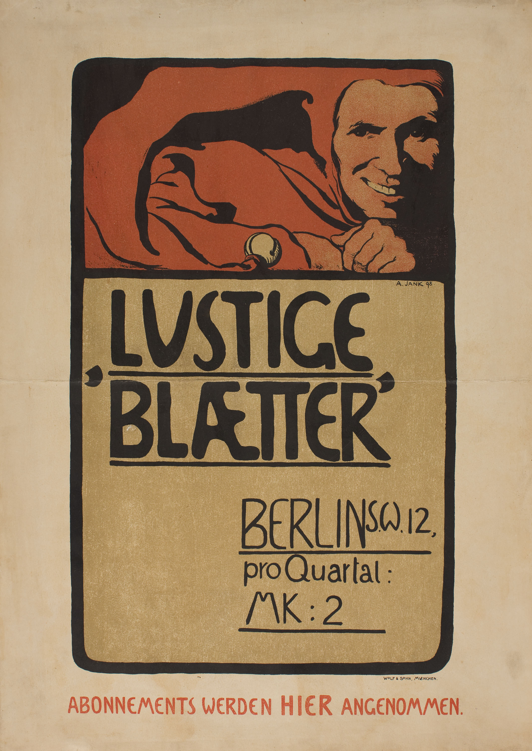 image for: Angelo Jank - Lustige Blætter - 1898