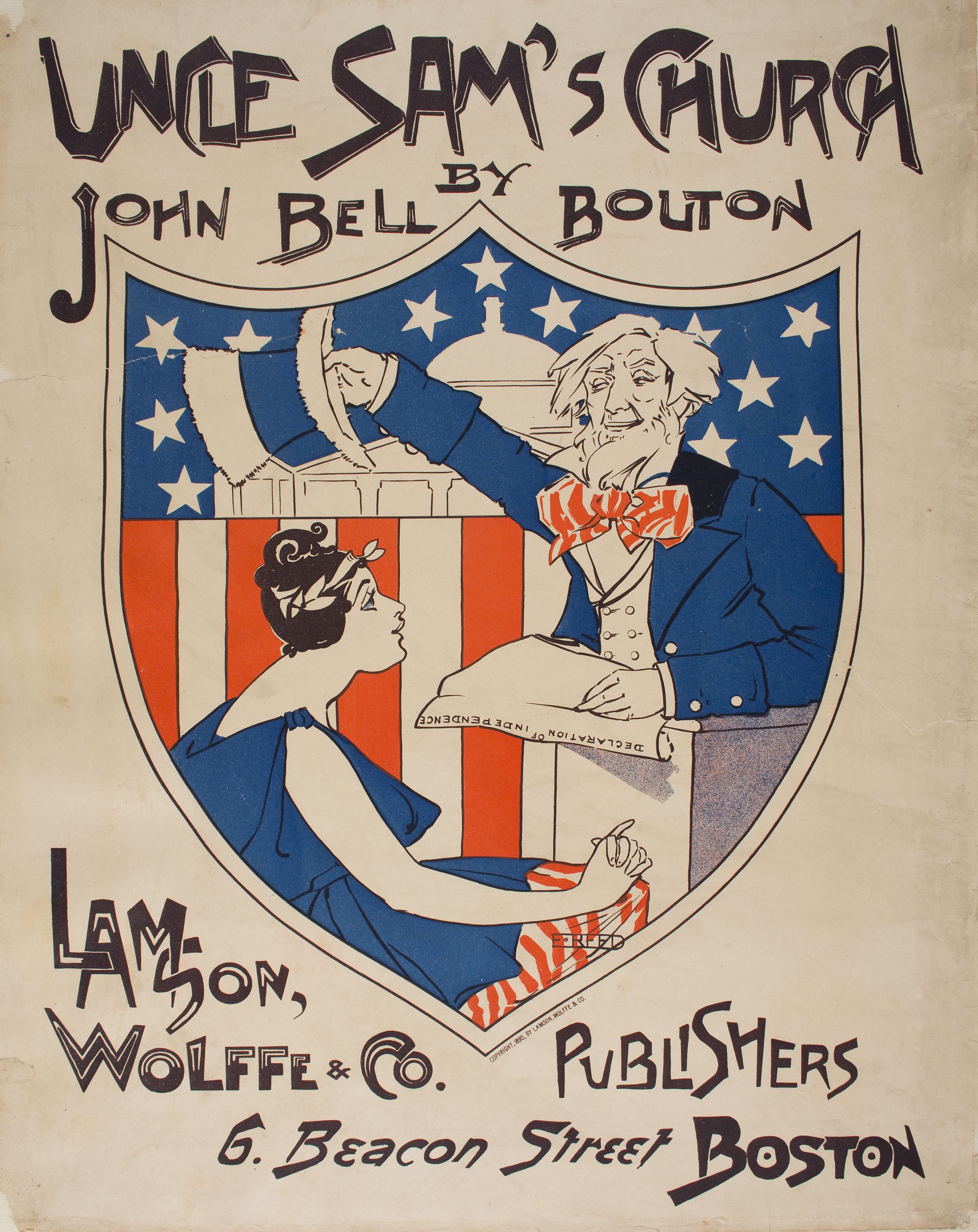 image for: Ethel Reed - Uncle Sam&#039;s Church - 1895