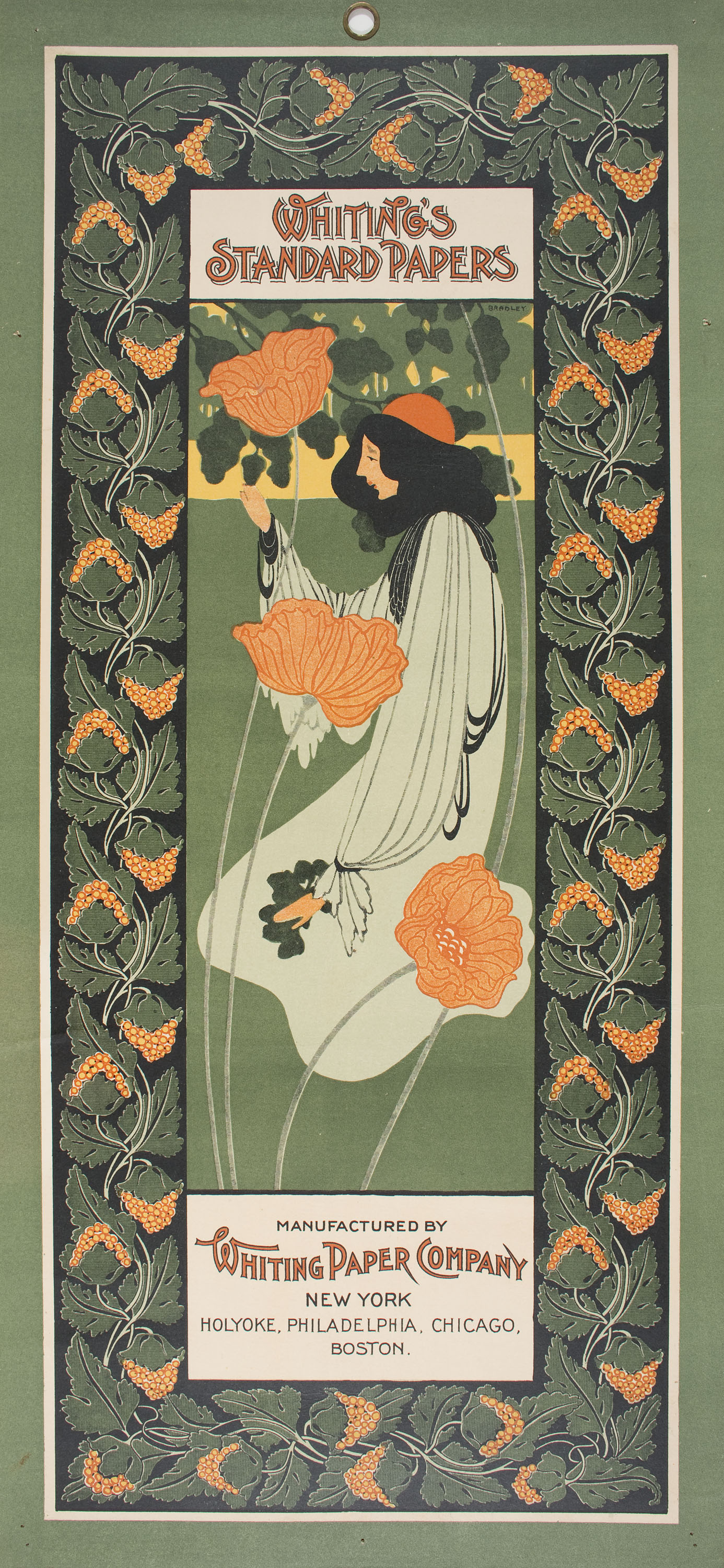 image for: William Henry Bradley - Whiting&#039;s Standard Papers (The Acorns) - 1895 o posterior