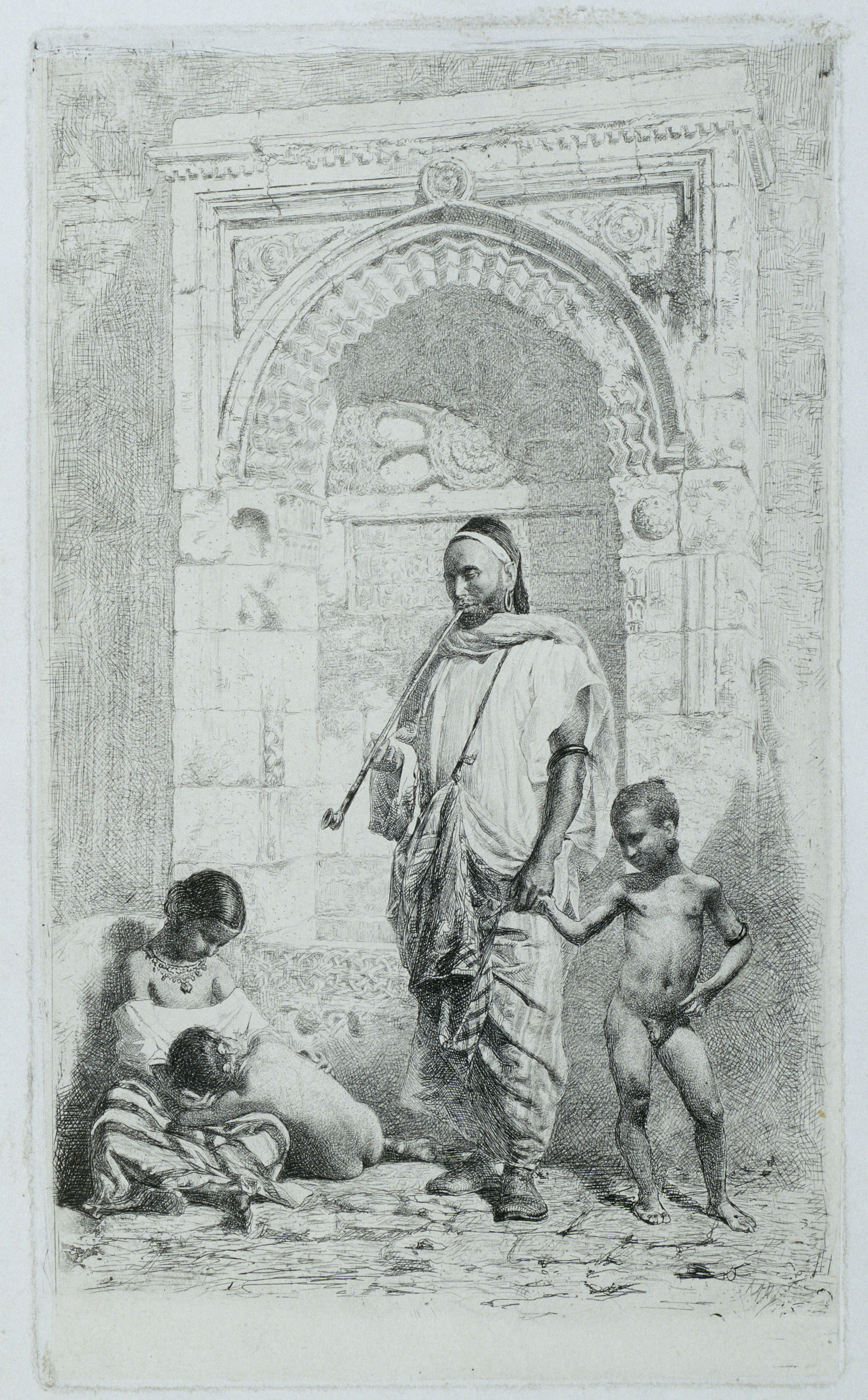 image for: Marià Fortuny - Família marroquina - 1862