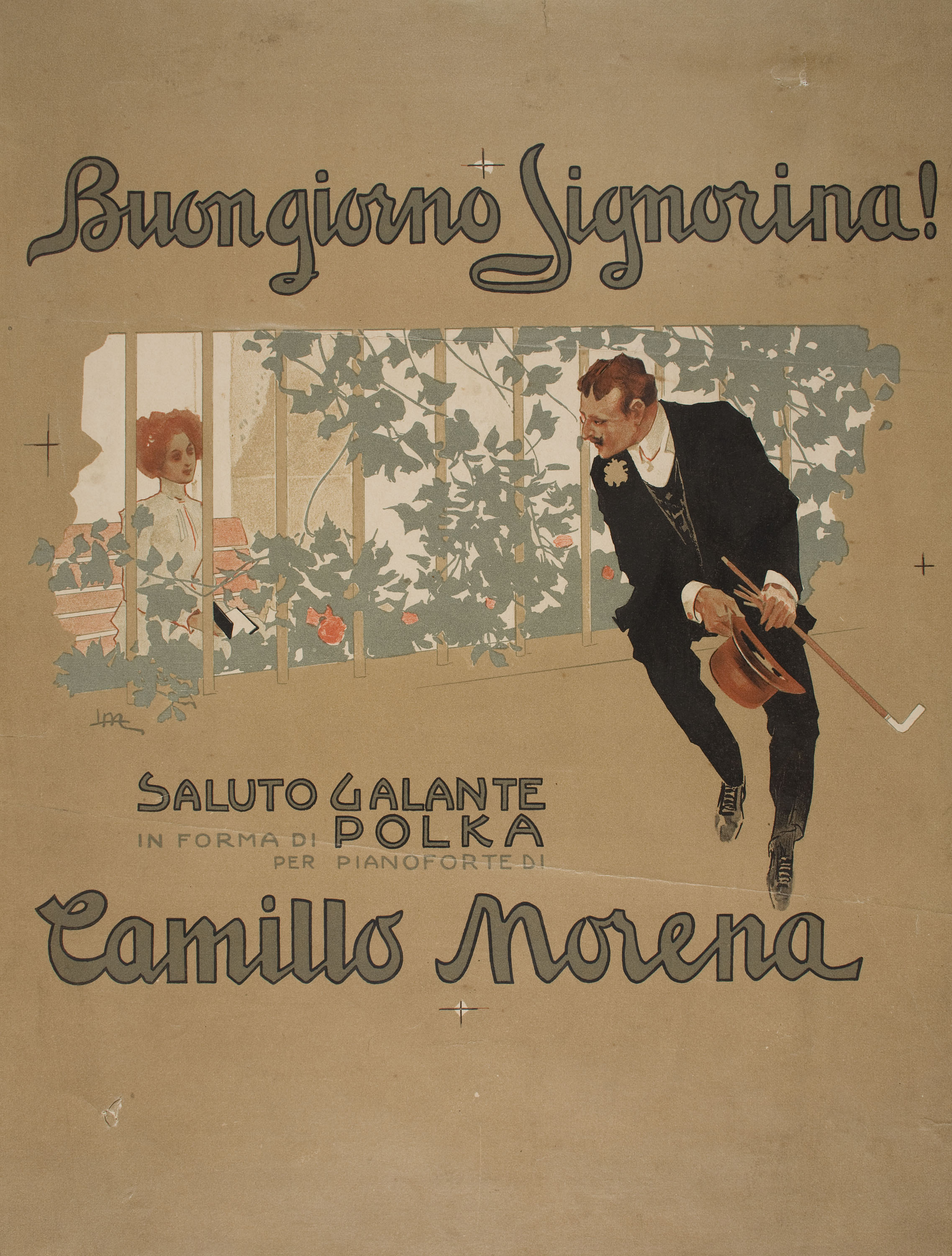 image for: Leopoldo Metlicovitz - Buongiorno Signorina! - Cap a 1892-1902