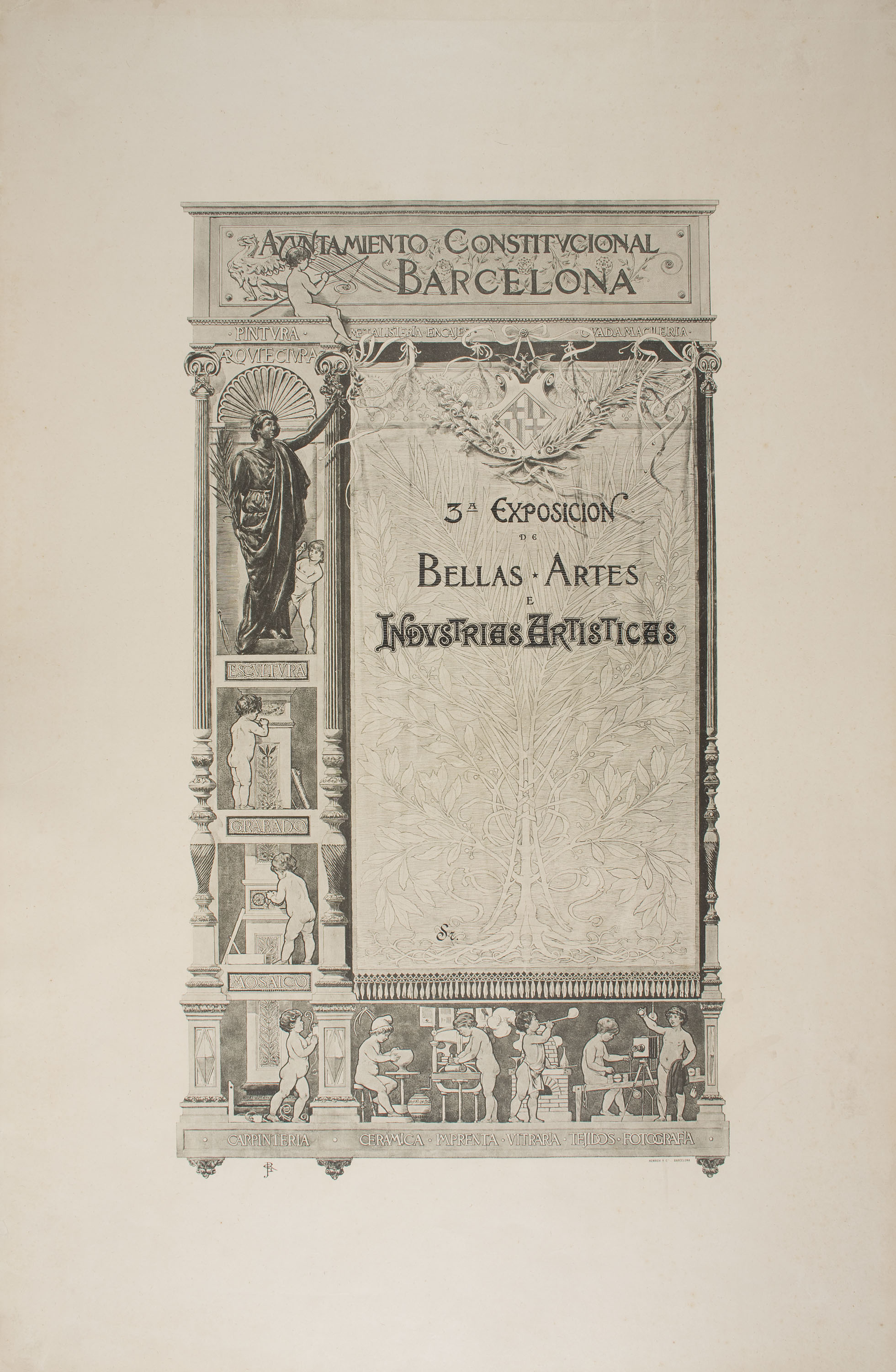 image for: Josep Lluís Pellicer - 3ª Exposición de Bellas Artes e Industrias Artisticas (diploma) - 1896