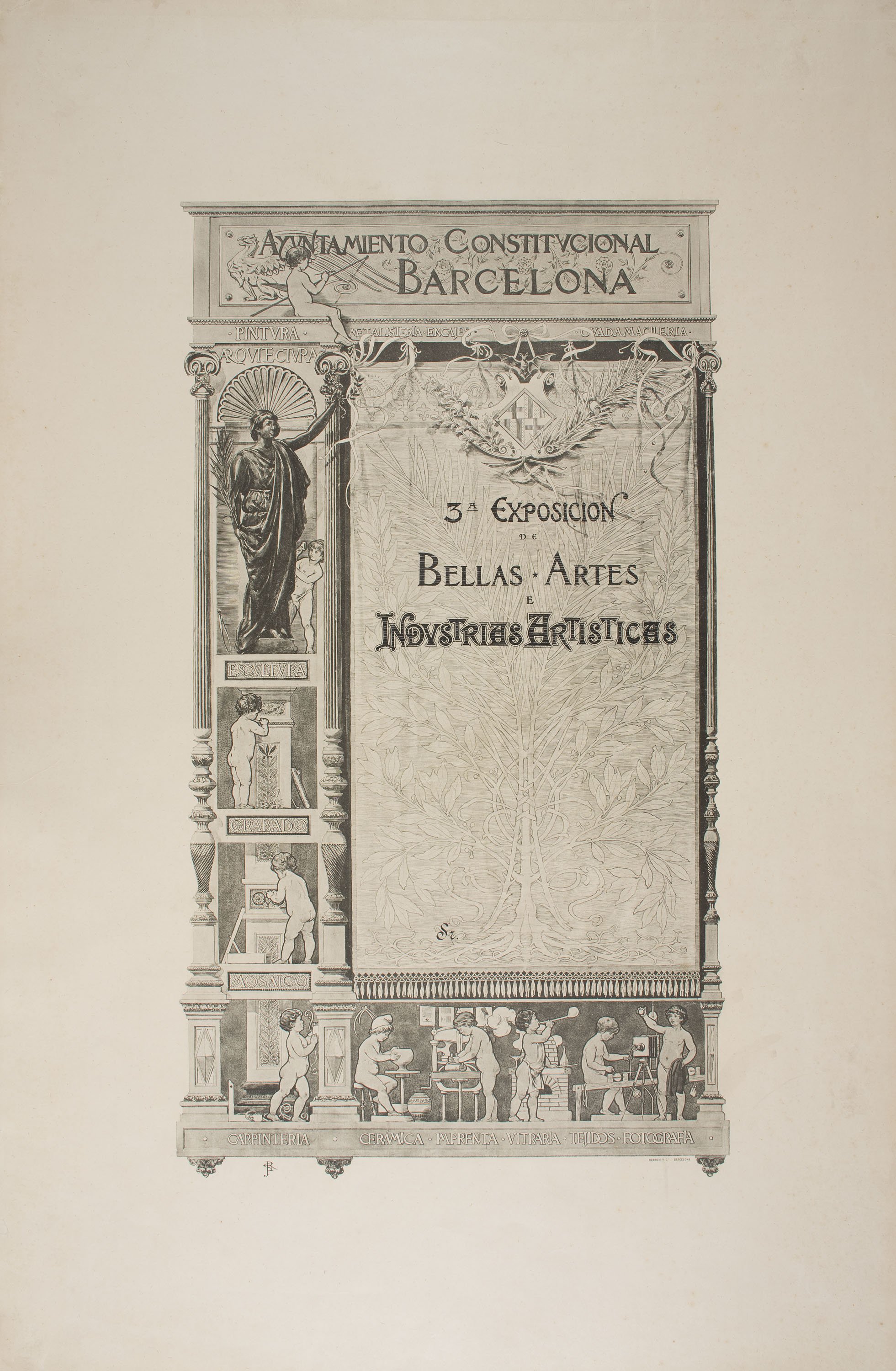 image for: Josep Lluís Pellicer - 3ª Exposición de Bellas Artes e Industrias Artisticas (diploma) - 1896