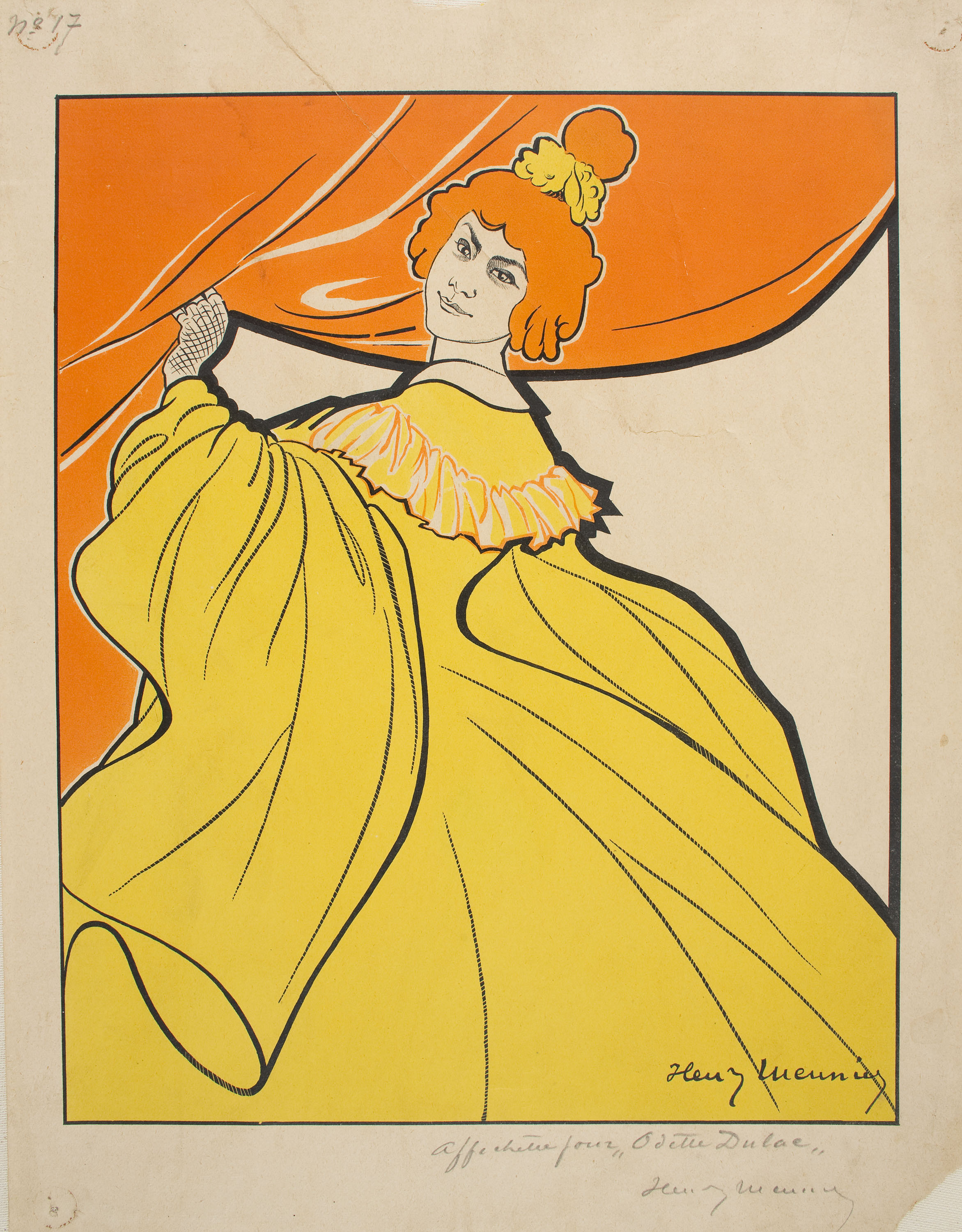 image for: Henri Meunier - [Affichette pour Odette Dulac] - Cap a 1895-1902