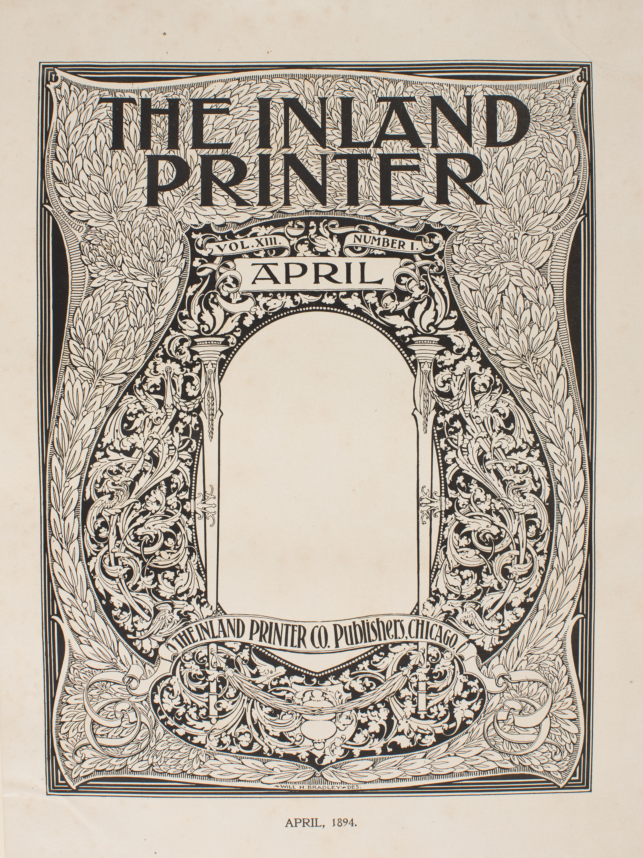 image for: William Henry Bradley - The Inland Printer. April - 1894