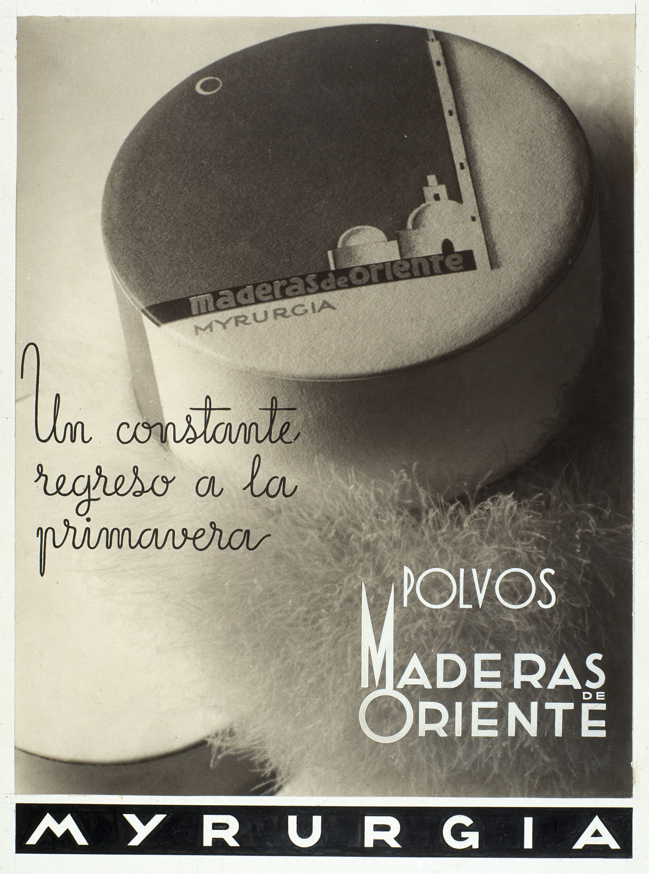 image for: Ramon Batlles - Fotografia publicitària per a Myrurgia. Pólvores «Maderas de Oriente» - No datat