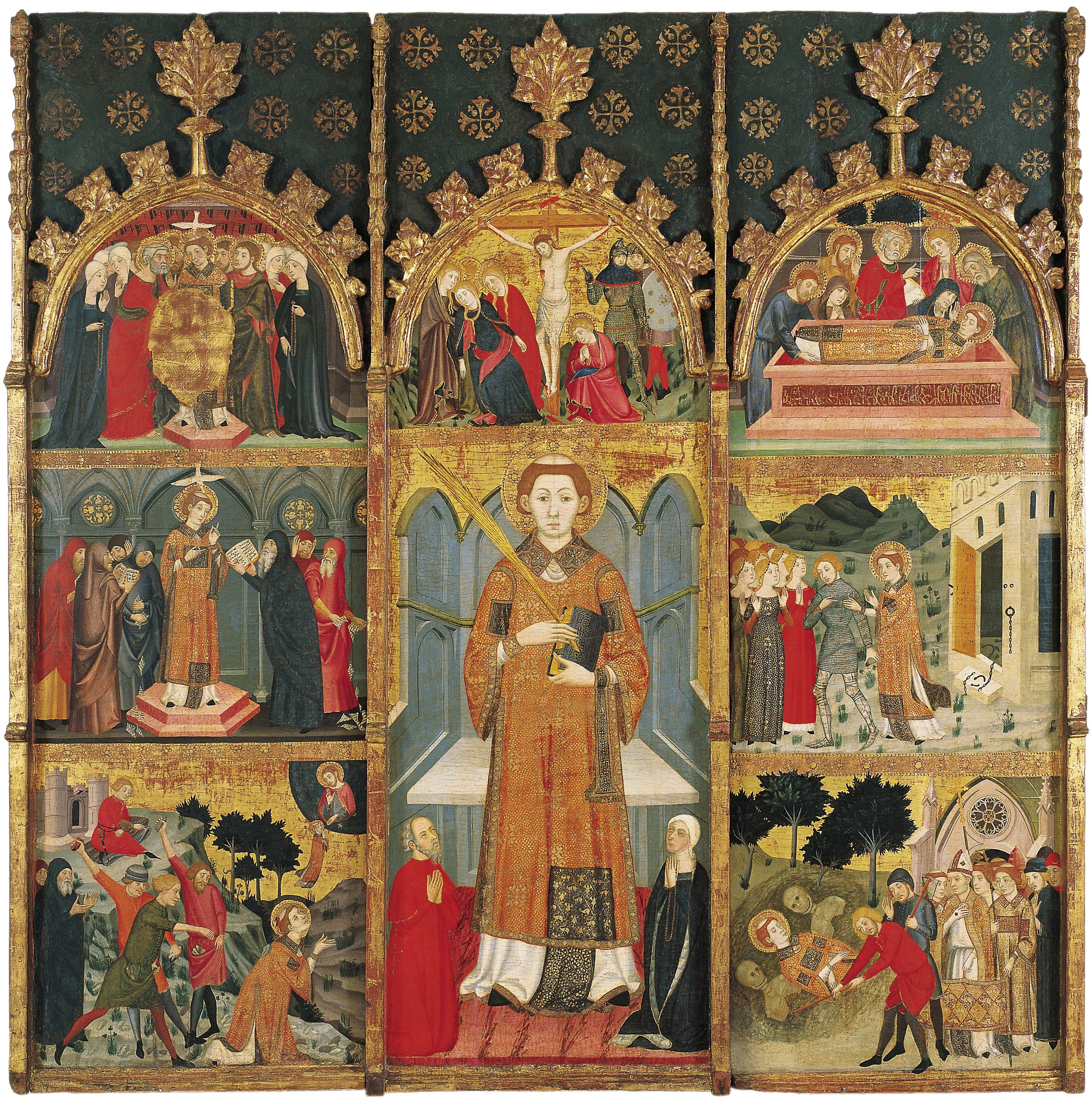 image for: Jaume Serra - Retaule de sant Esteve - Cap a 1385