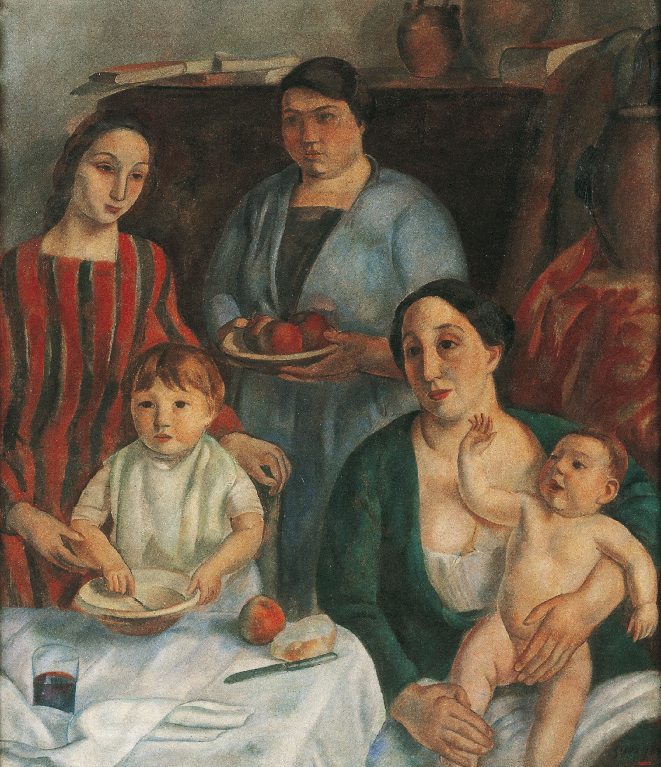 image for: Joaquim Sunyer - La meva família - Sitges, 1922