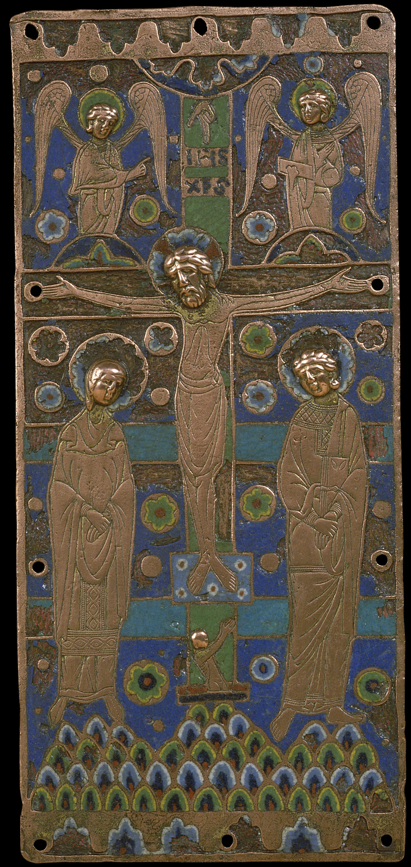 image for: Anònim - Placa d&#039;enquadernació: Crucifixió - Llemotges, cap a 1190-1200