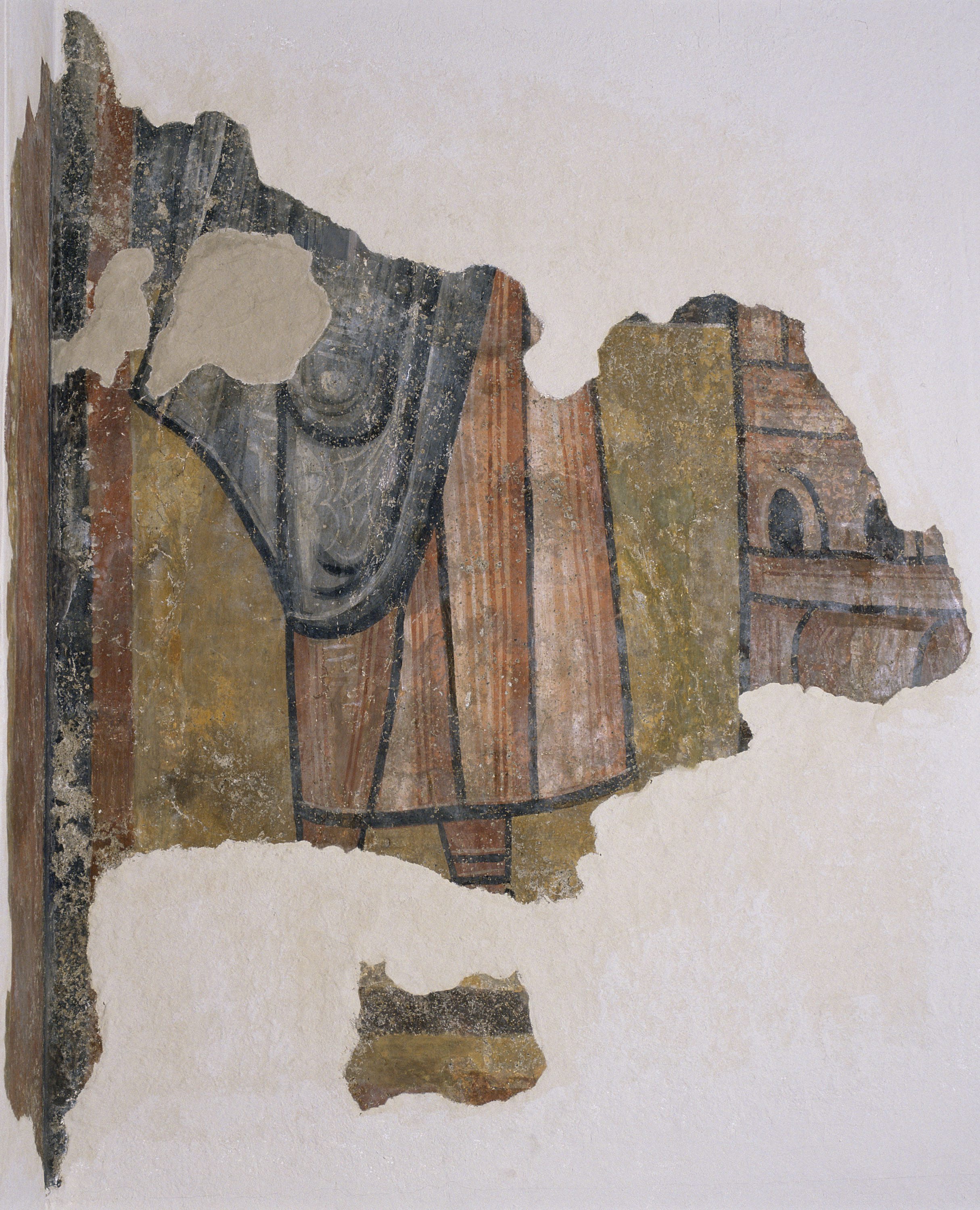 image for: Mestre de Boí - Restes de figura i arquitectura de Sant Joan de Boí - Cap a 1100