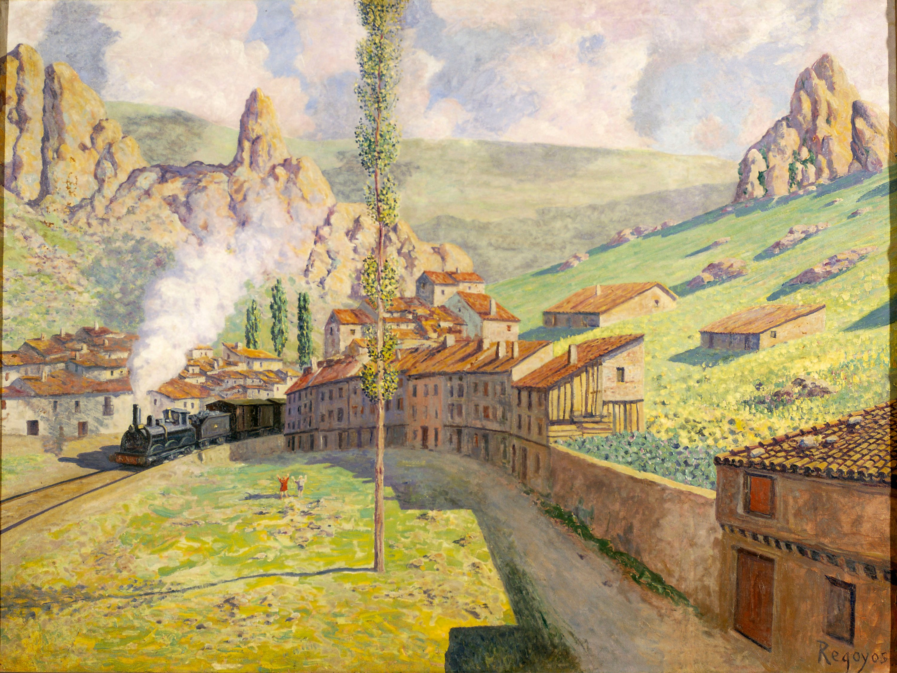 image for: Darío de Regoyos - Pancorbo: el tren que passa - 1901