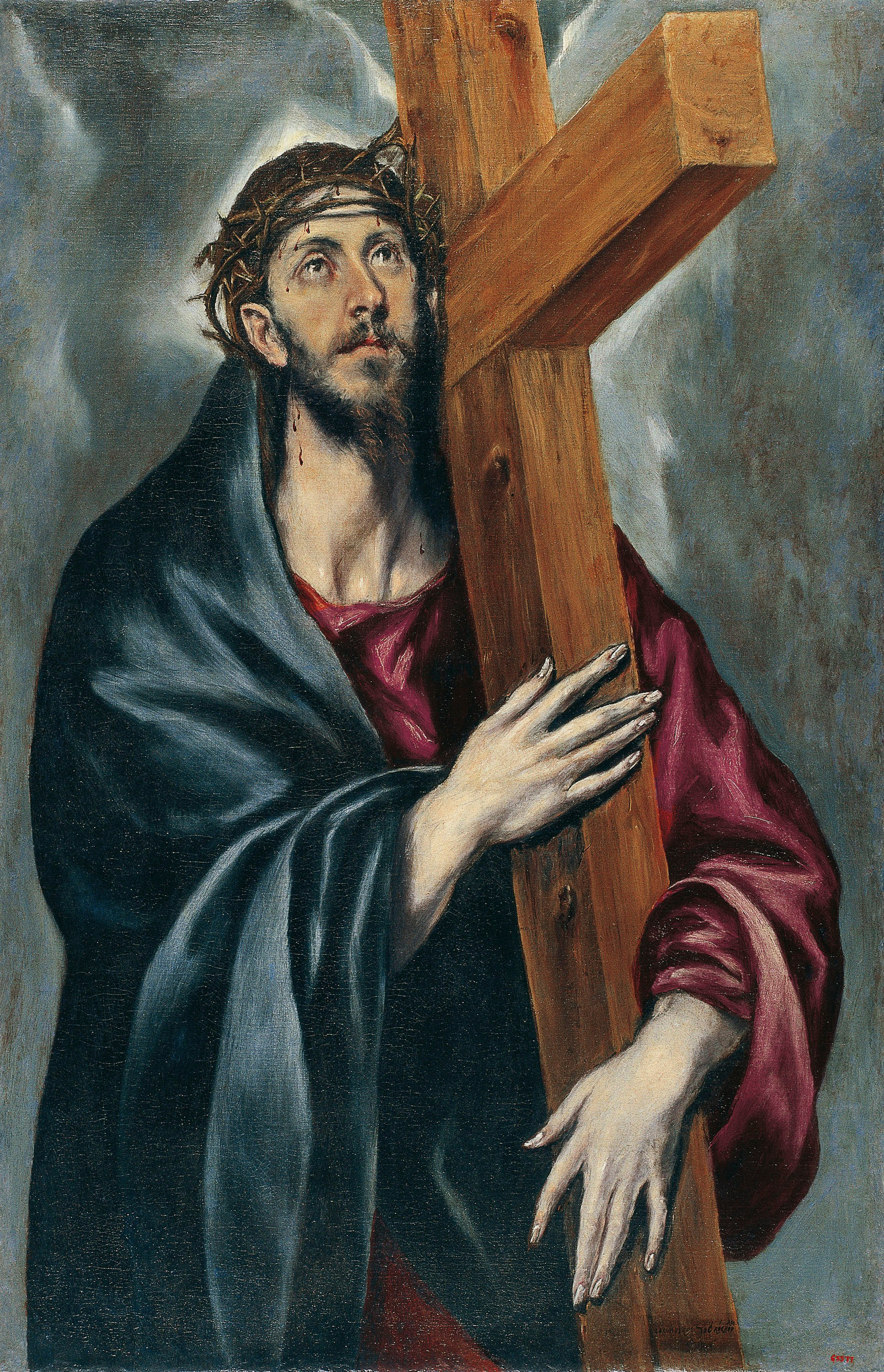 image for: Doménikos Theotokópoulos (El Greco) - Crist amb la Creu - Entre 1590-1595