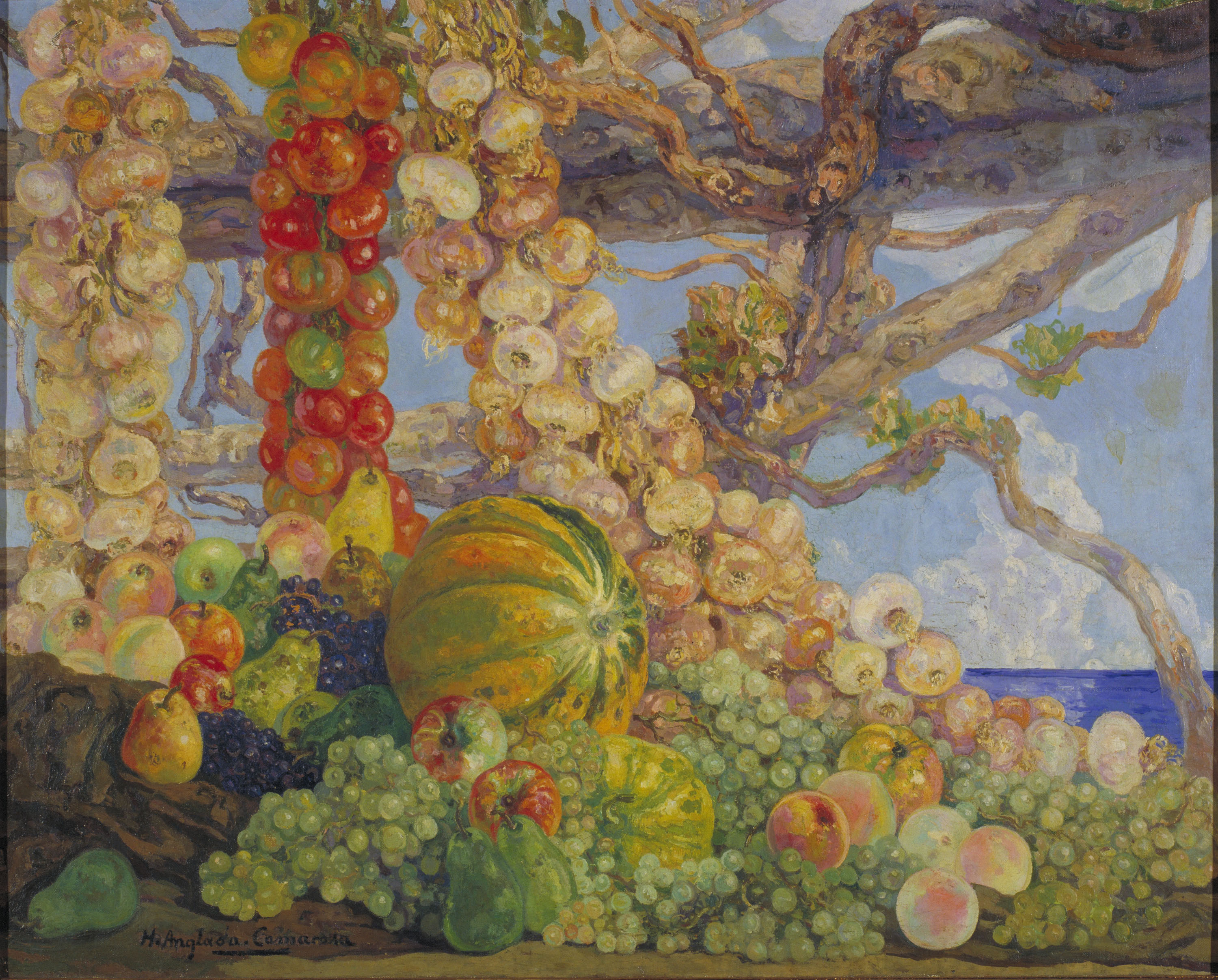 image for: Hermen Anglada Camarasa - Natura morta sota un emparrat - 1934