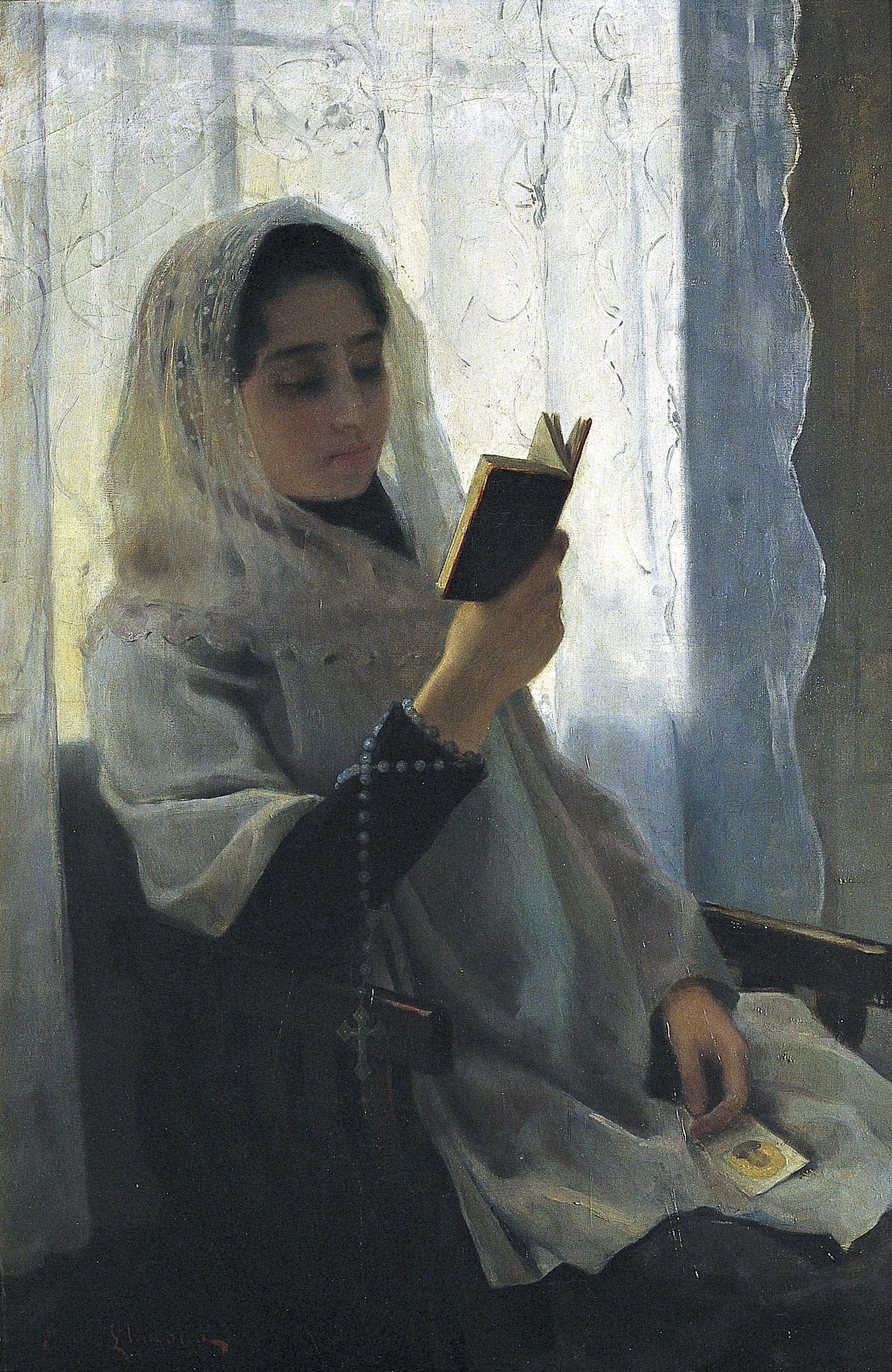 image for: Joan Llimona - Lectura - 1891