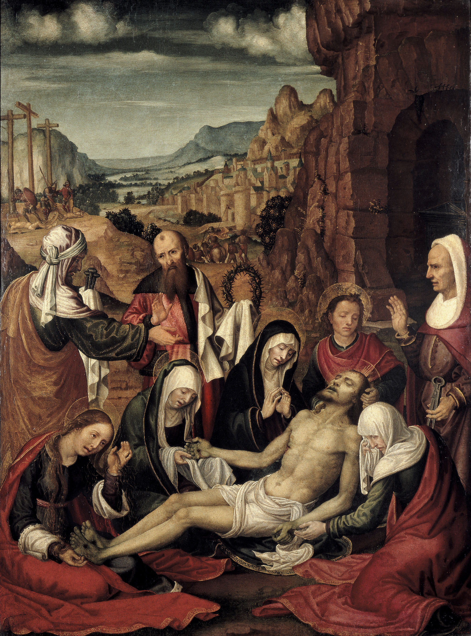 image for: Paolo da San Leocadio - Plany sobre Crist mort - Cap a 1507