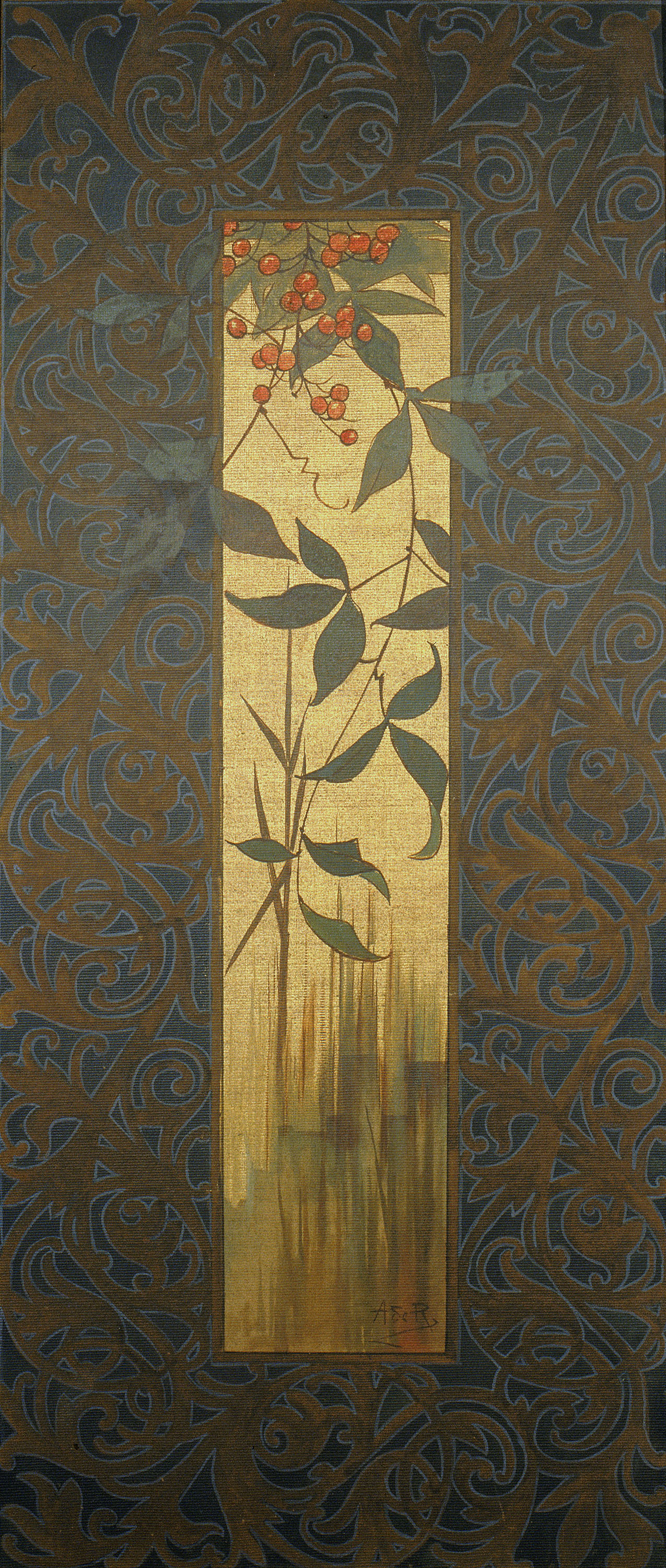image for: Alexandre de Riquer - Composició amb motius vegetals japonitzants - 1887