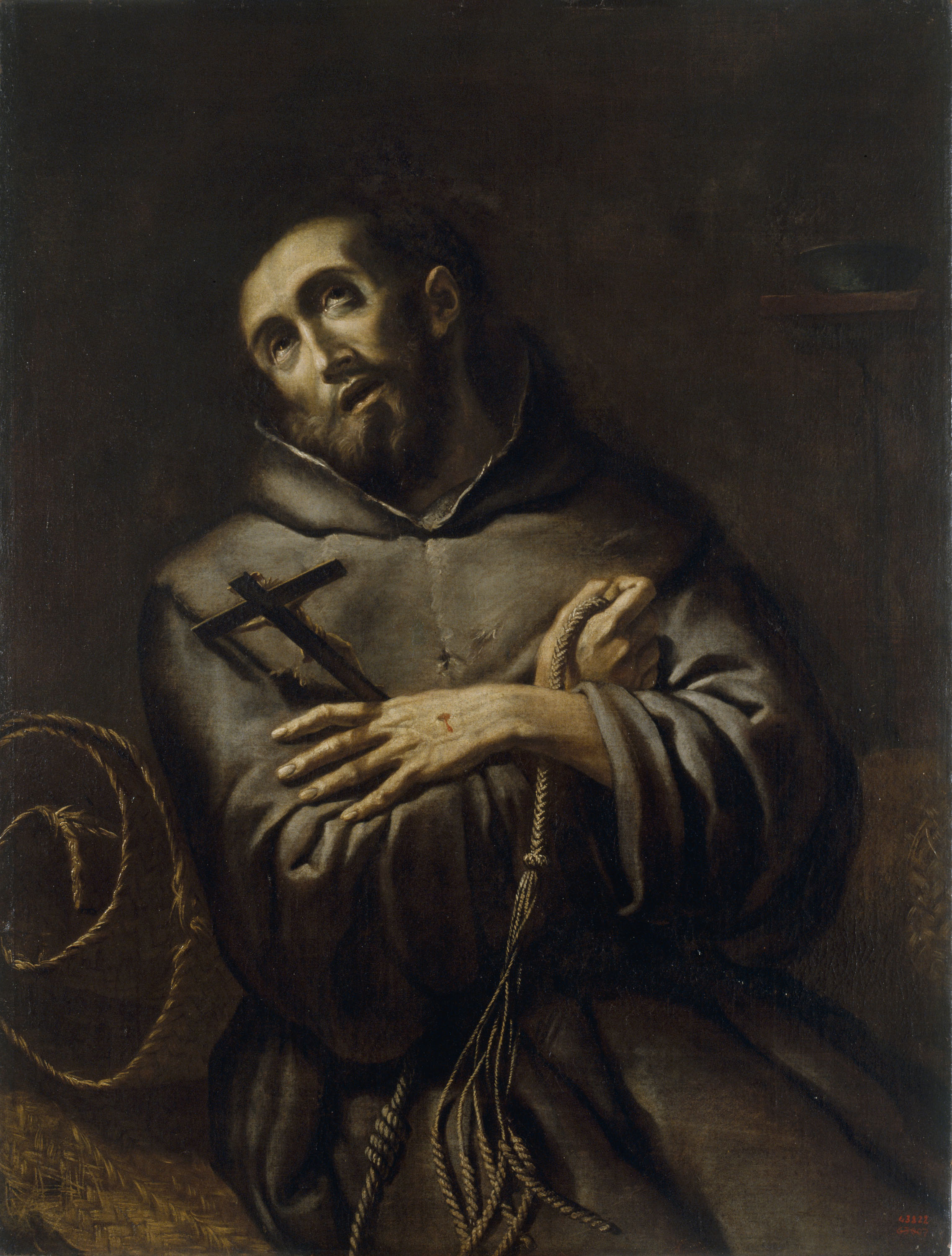 image for: Anònim. Itàlia. Llombardia - Sant Francesc d&#039;Assís en èxtasi - Entre 1615-1635
