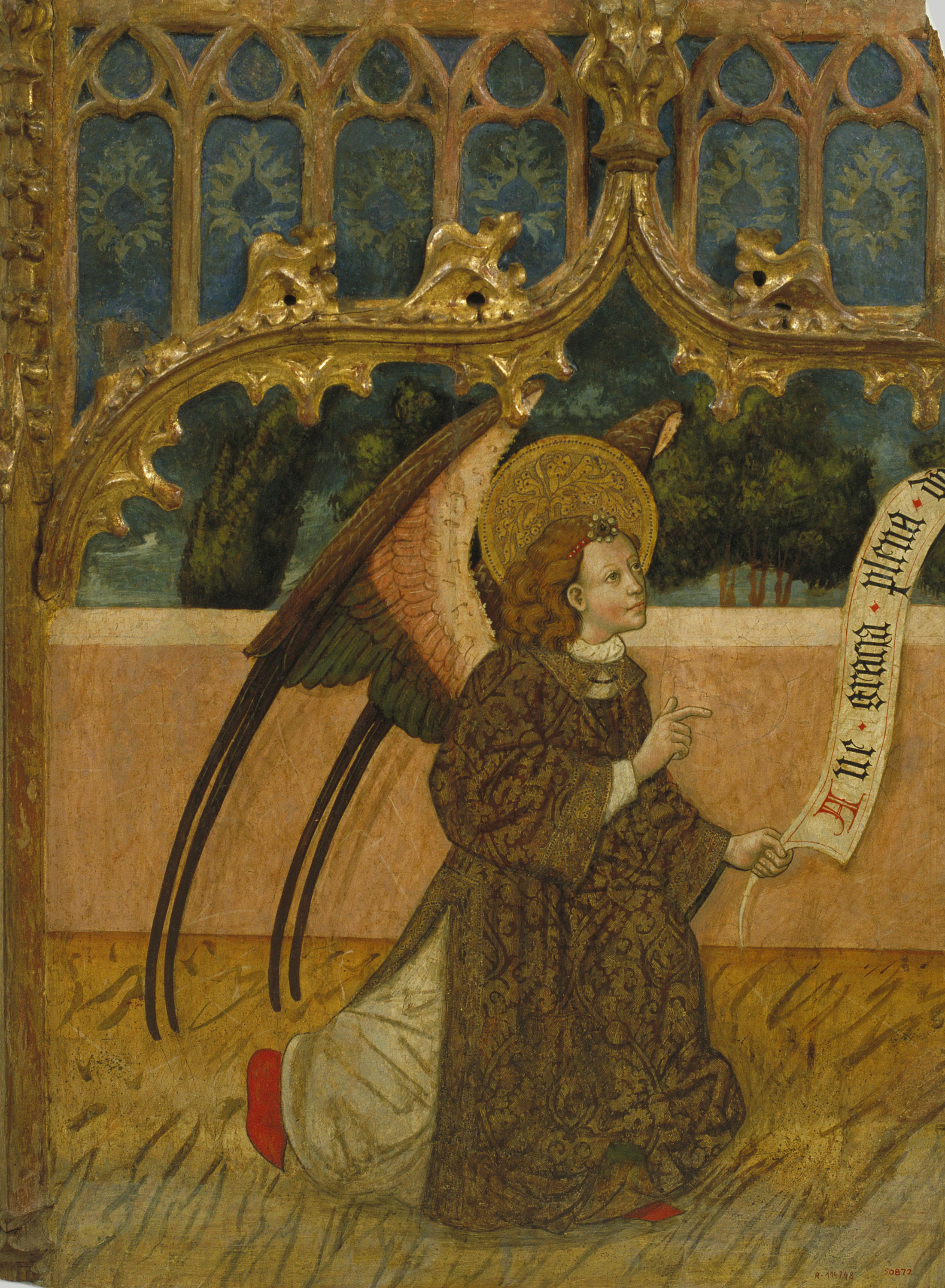 image for: Segon Mestre d’Estopanyà - Arcàngel Gabriel d&#039;una Anunciació - Cap a 1450