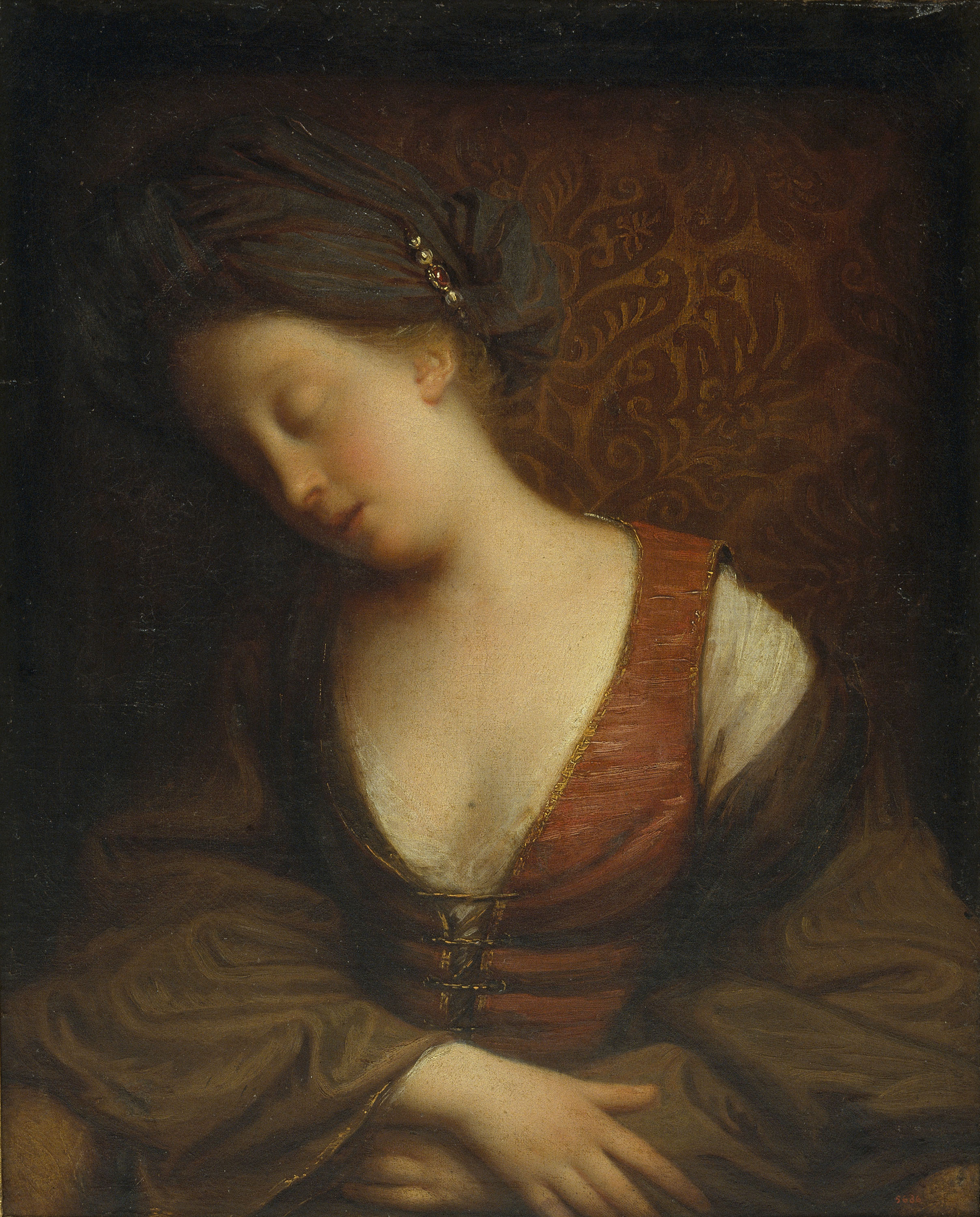 image for: Jean-Baptiste Santerre - Dona jove dormint - Anterior a 1710