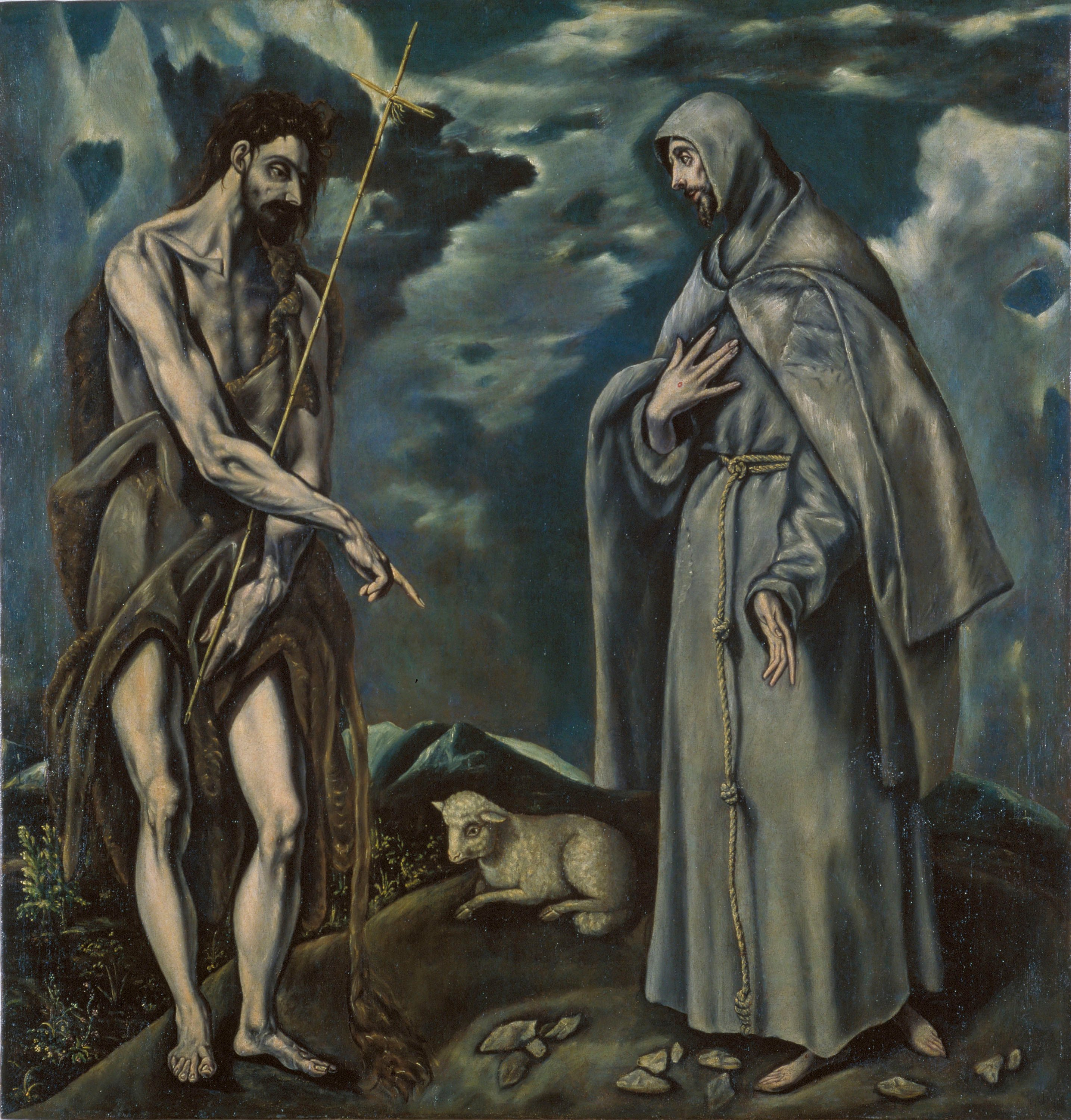 image for: Doménikos Theotokópoulos (El Greco) - Sant Joan Baptista i sant Francesc d&#039;Assís - Finals del segle XVI – inicis del segle XVII