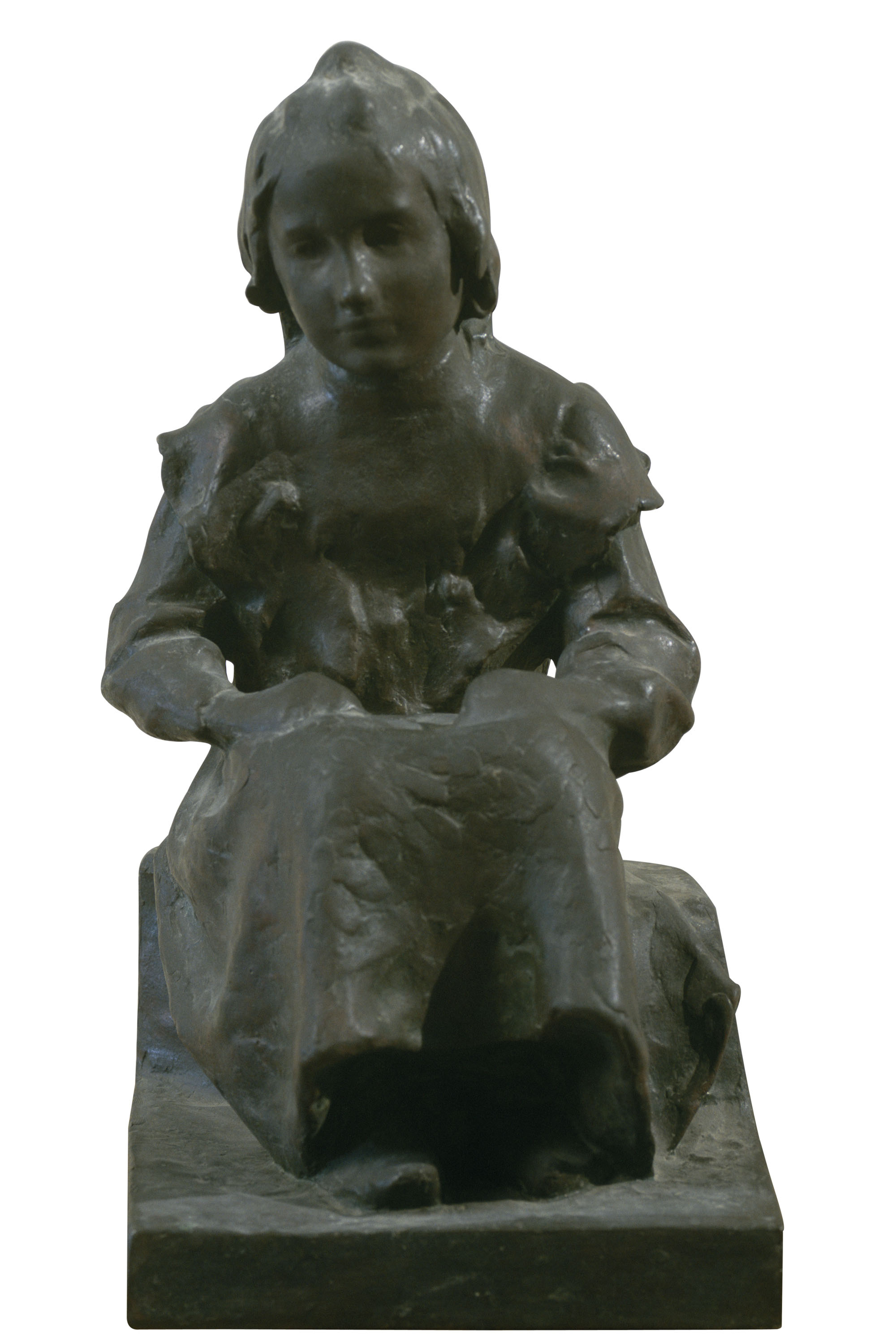 image for: Josep Llimona - Nena asseguda - 1904