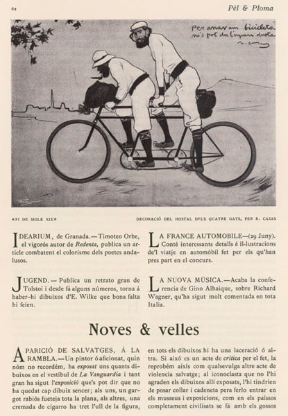 image for: Ramon Casas - Ramon Casas i Pere Romeu en un tàndem - Barcelona, 1897 [3]