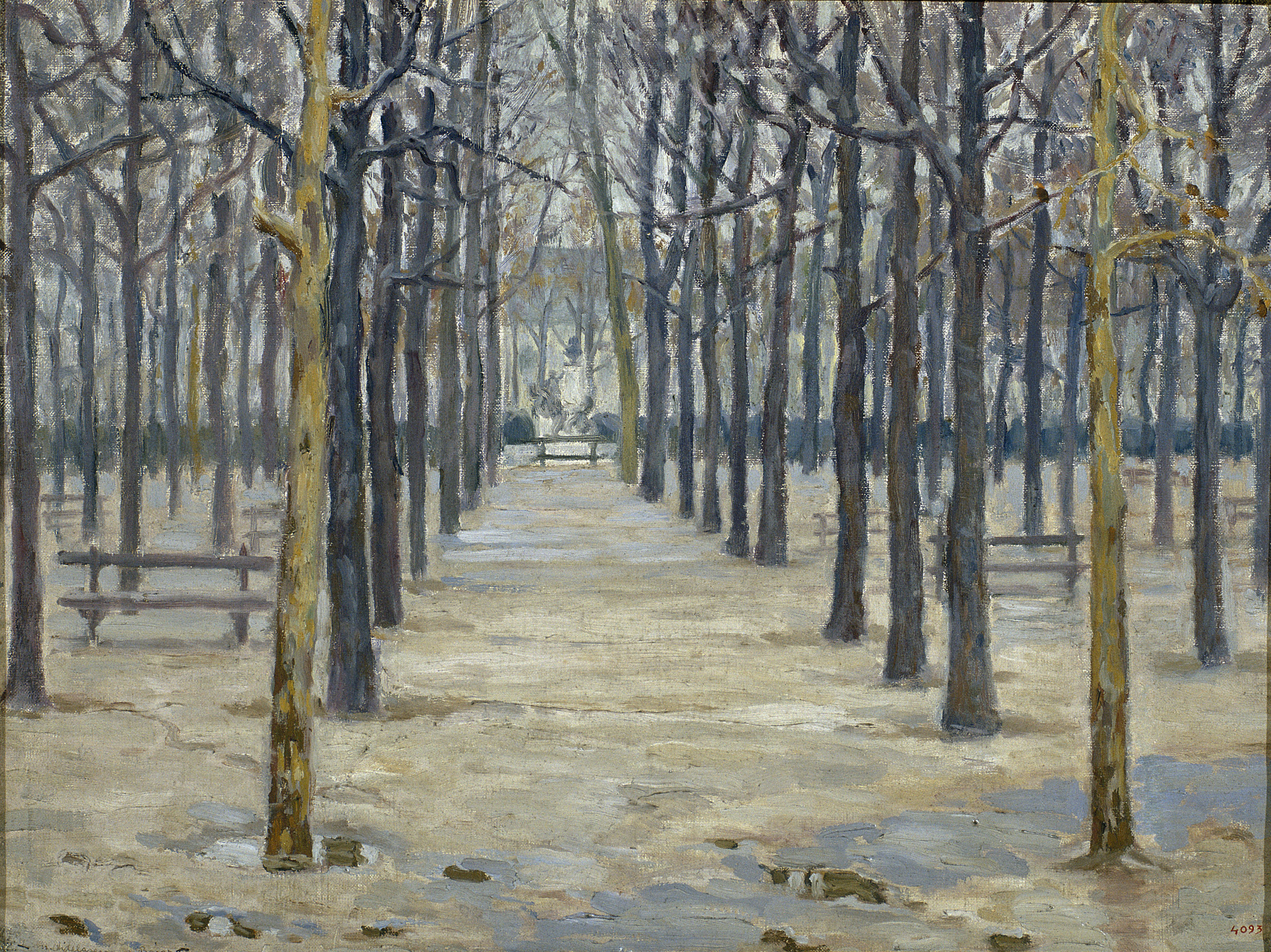 image for: Marià Pidelaserra - Un dia d&#039;hivern al jardí del Luxemburg - París, 1900