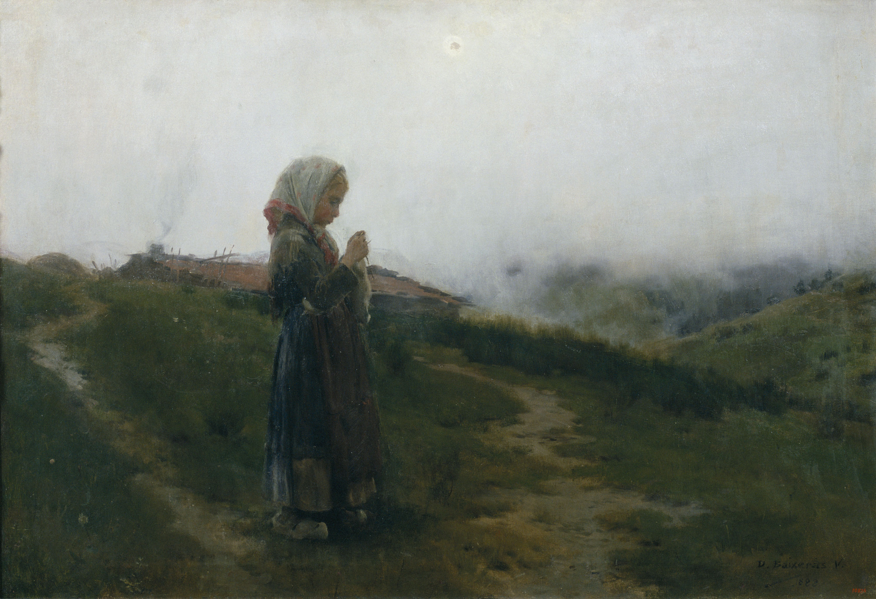 image for: Dionís Baixeras - Fent mitja - 1888