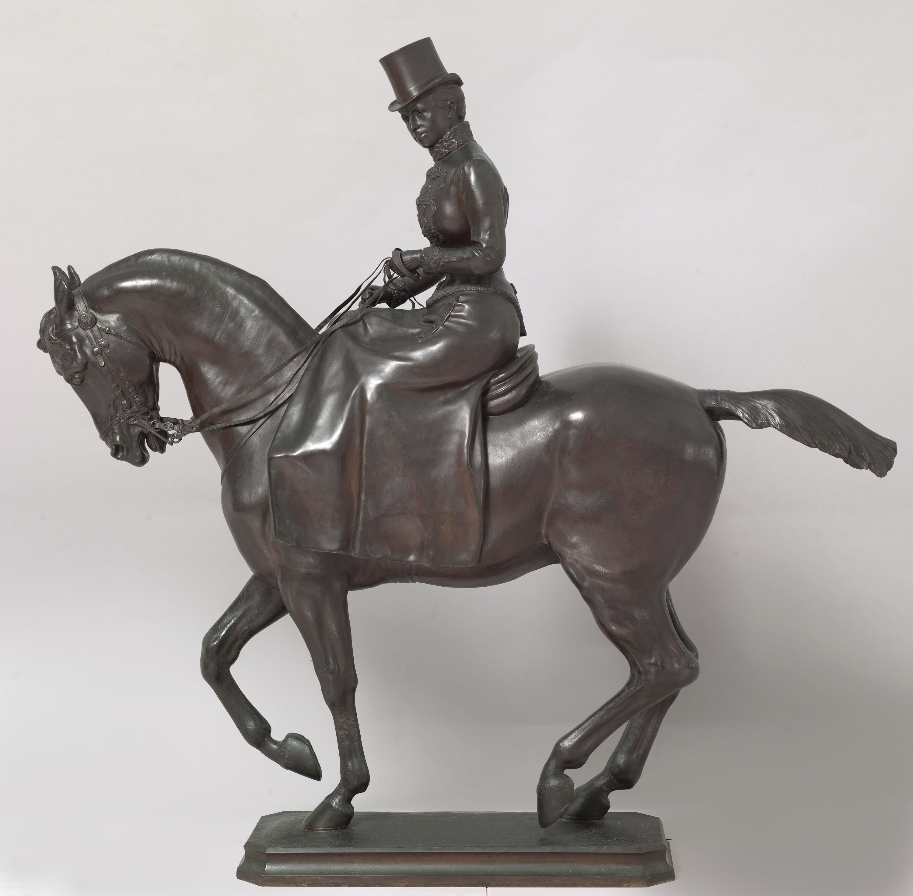 image for: Josep Reynés - Retrat eqüestre de la reina regent Maria Cristina d&#039;Habsburg - Cap a 1891