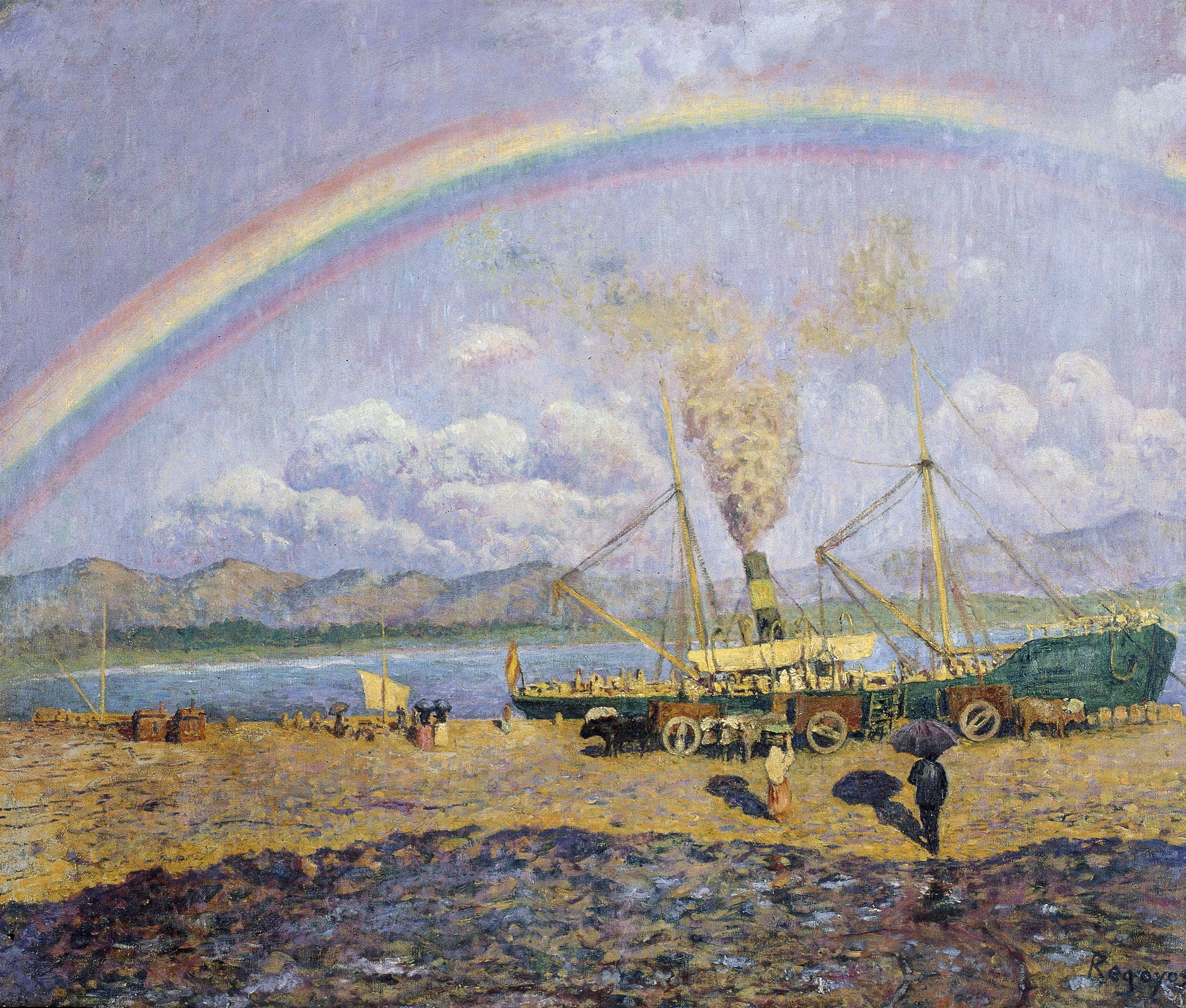 image for: Darío de Regoyos - El xàfec. Badia de Santoña - 1900