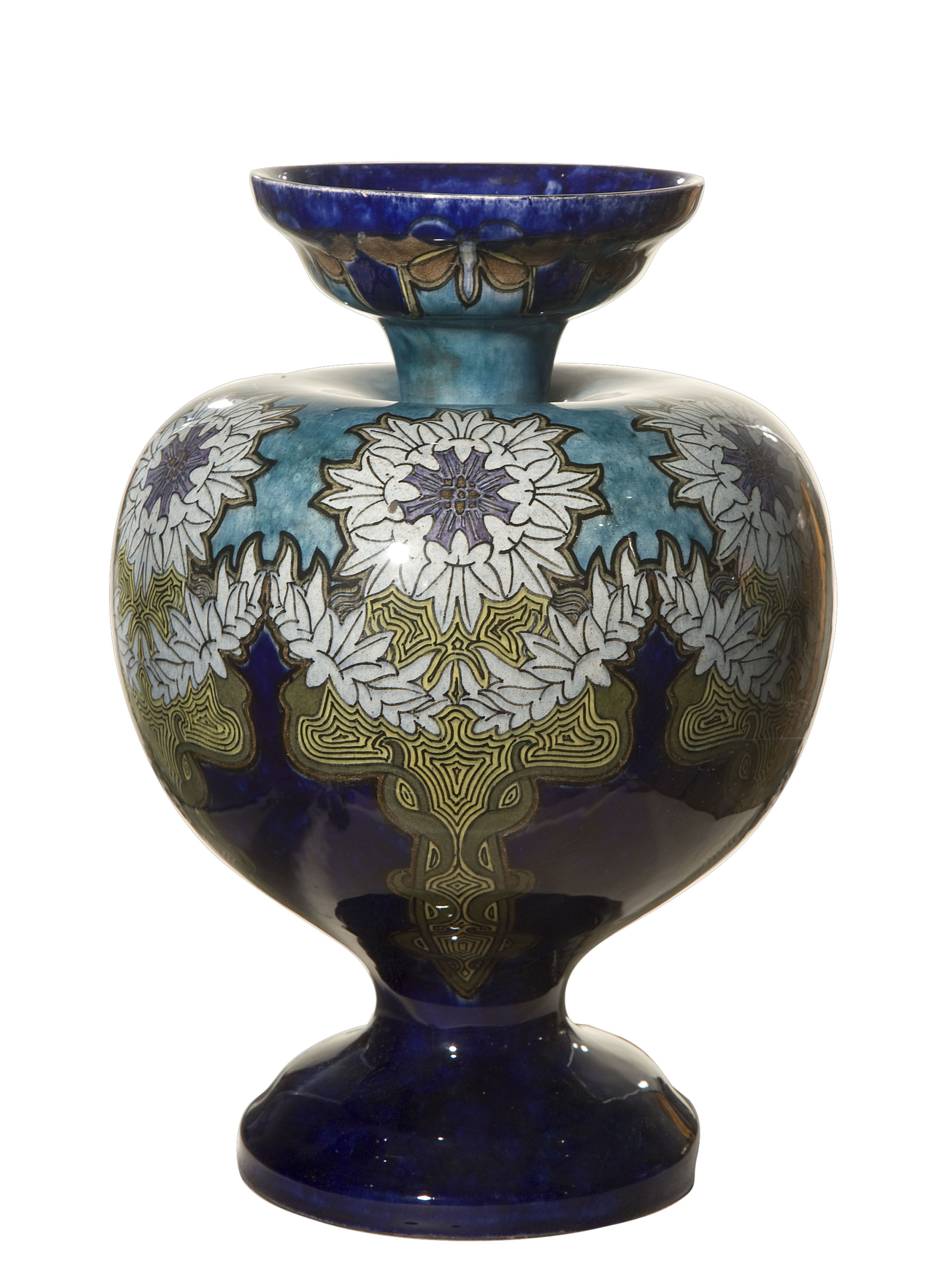 image for: Reial Fàbrica de Rozenburg - Vas decorat amb flors - Cap a 1898