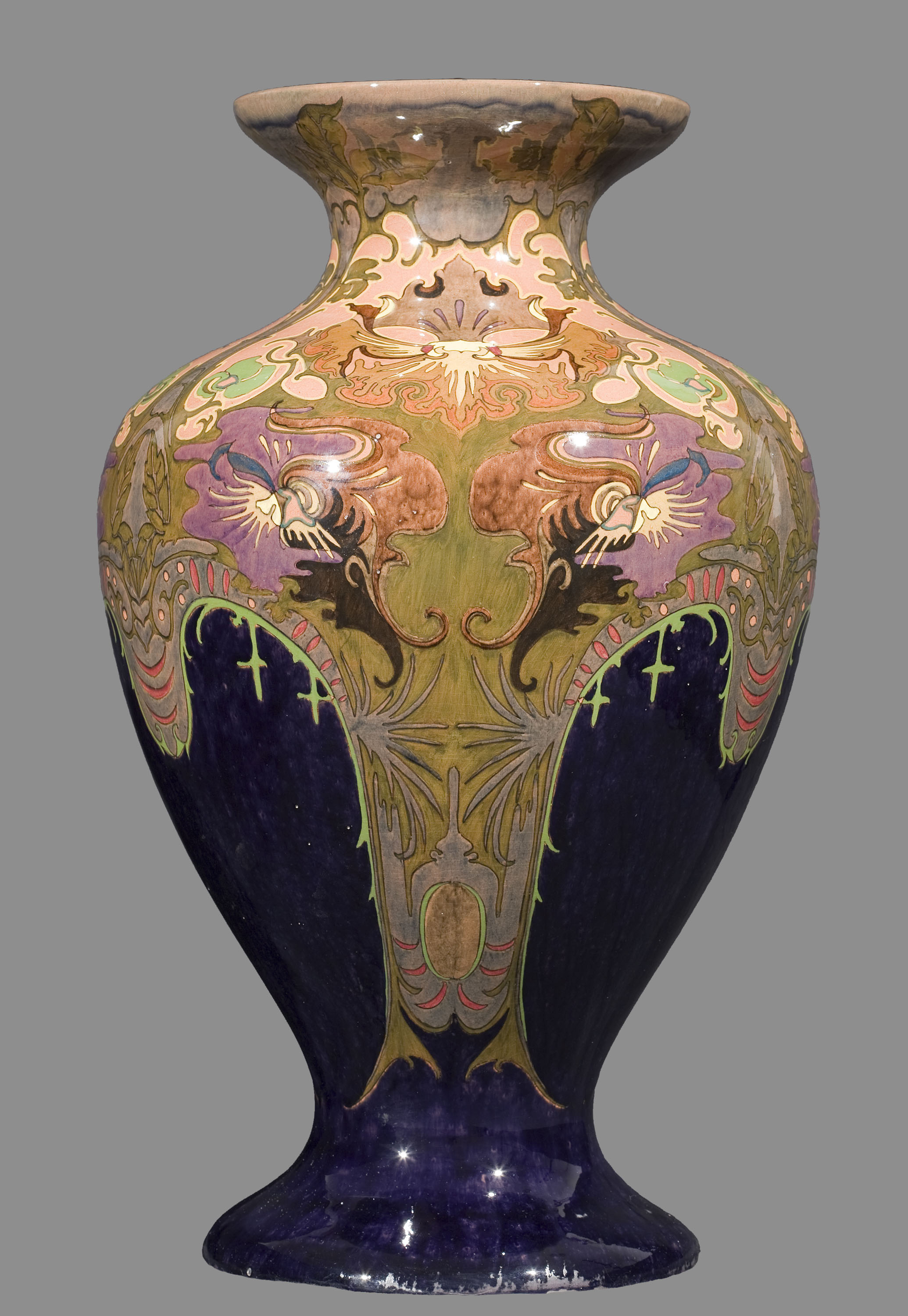 image for: Reial Fàbrica de Rozenburg - Vas decorat amb motius florals - Cap a 1898