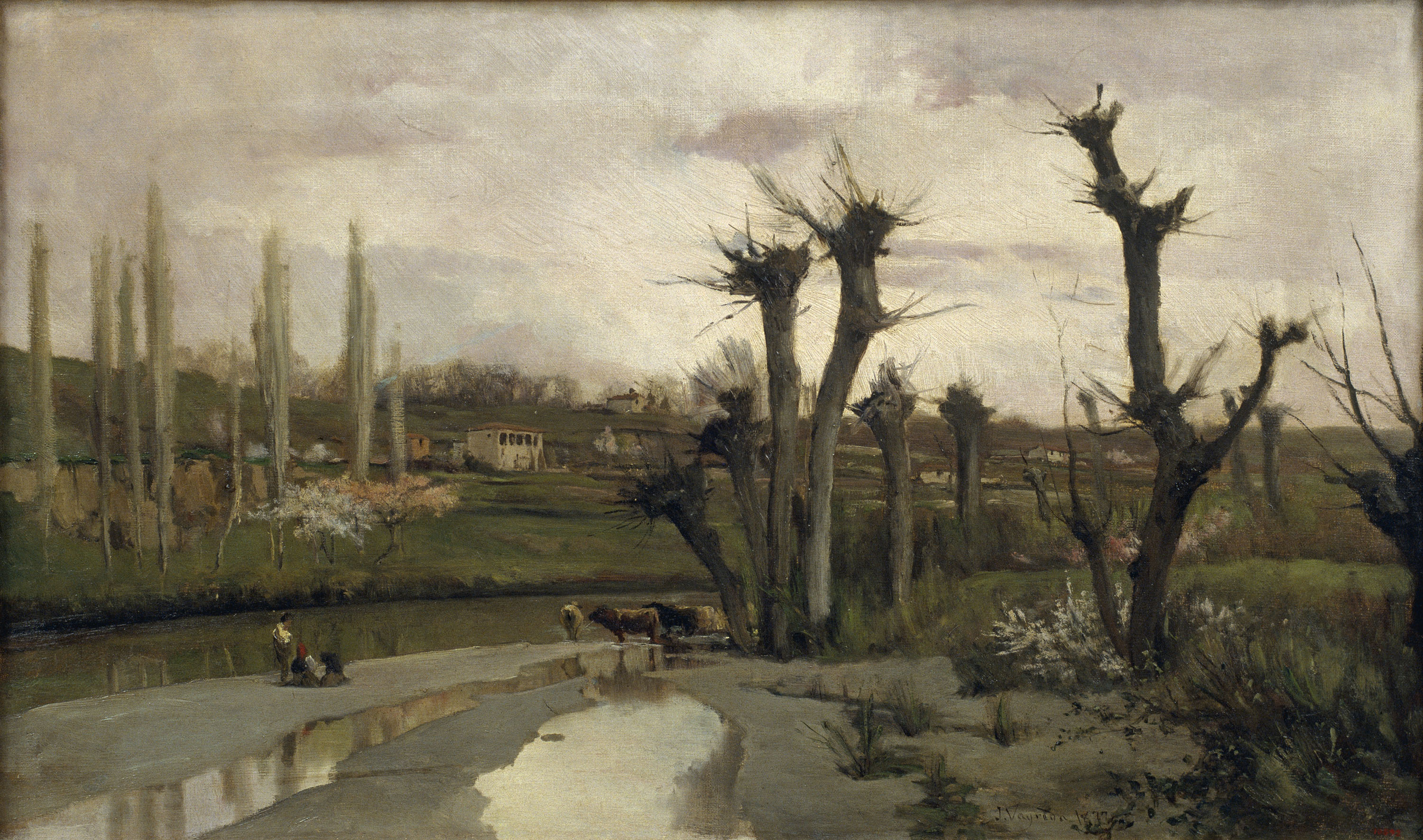 image for: Joaquim Vayreda - Inici de primavera - 1877