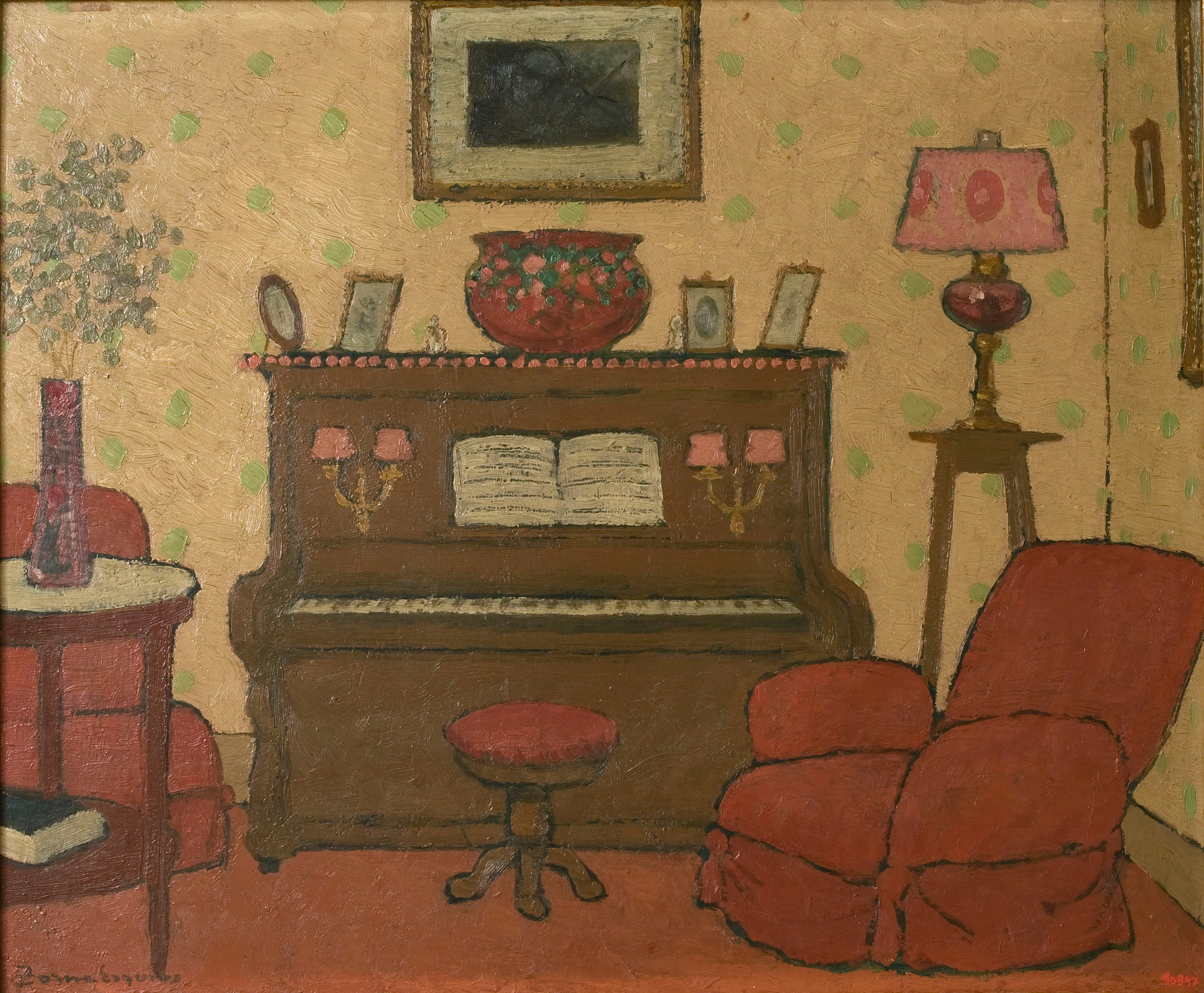 image for: Pere Torné Esquius - Interior amb piano - Cap a 1909-1914