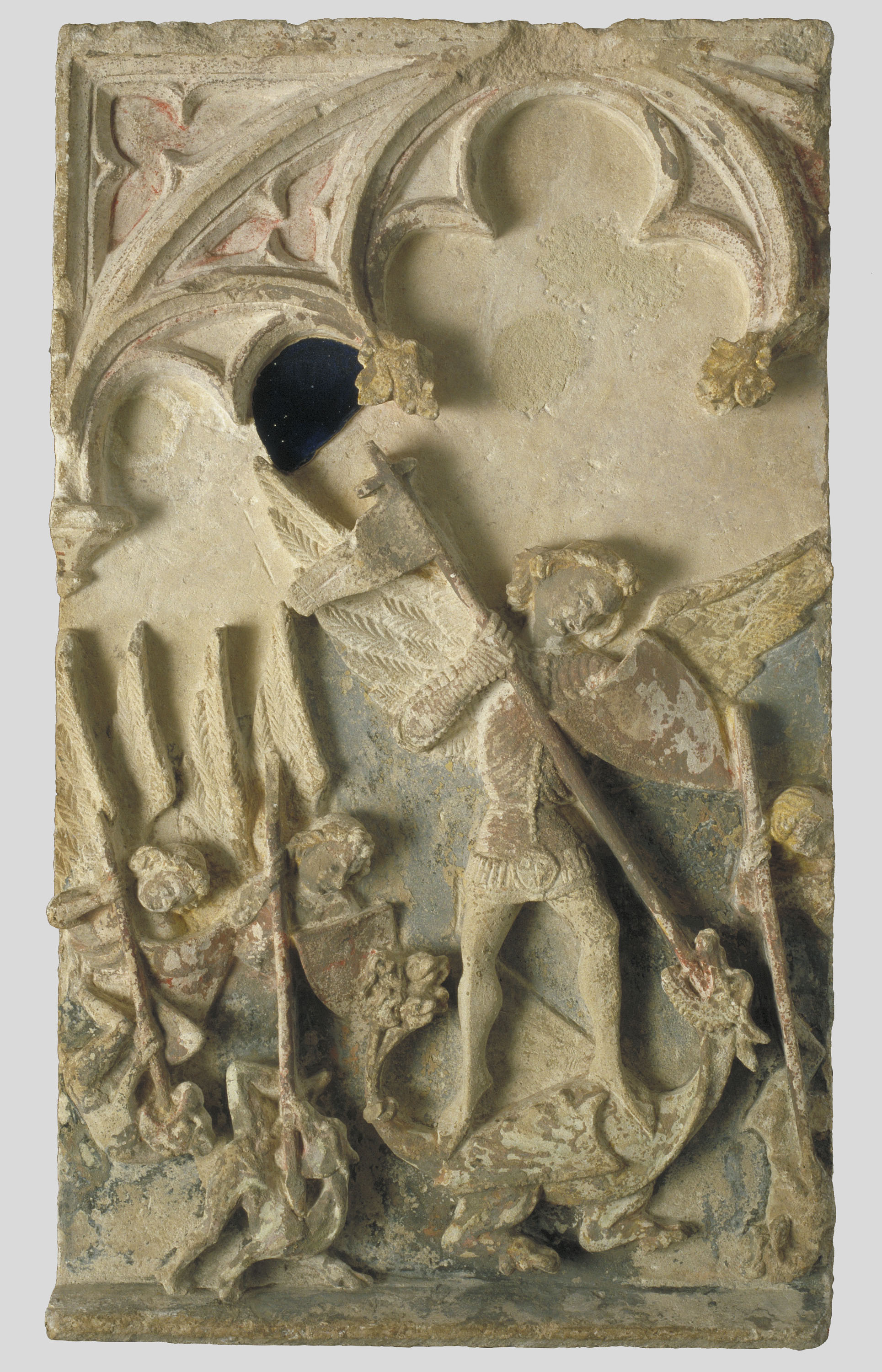 image for: Mestre de Sant Mateu - Victòria de sant Miquel i els àngels sobre els dimonis - Darrer terç del segle XIV