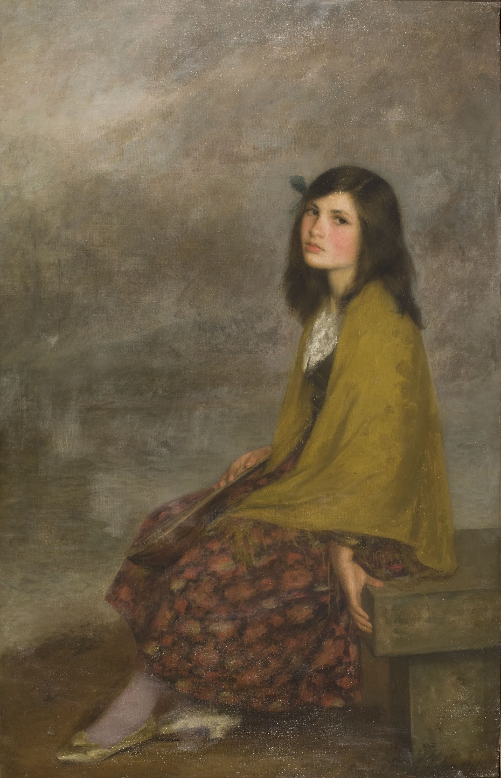image for: Joan Brull - Retrat de nena - Cap a 1910