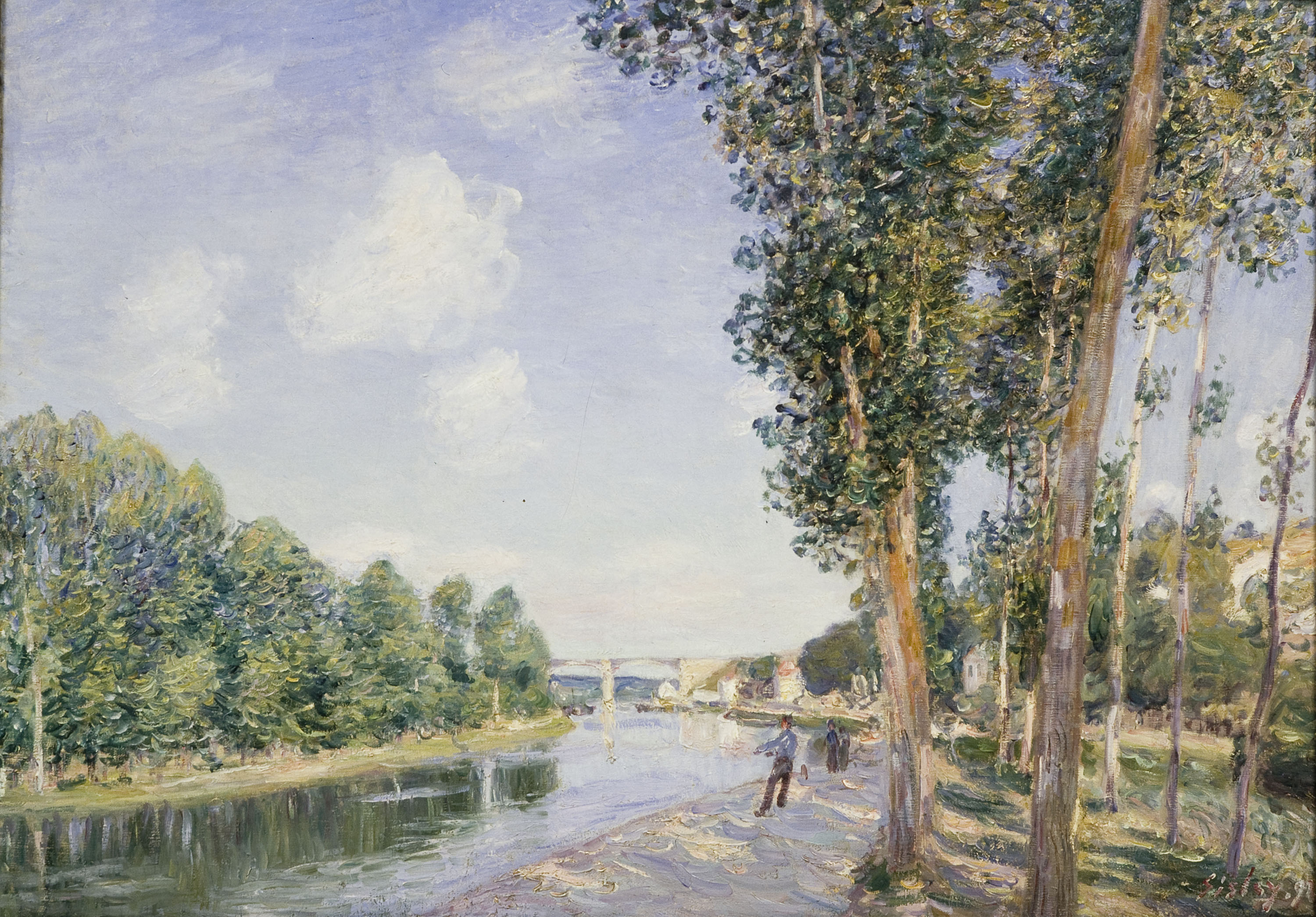 image for: Alfred Sisley - El tombant del Loing - 1892