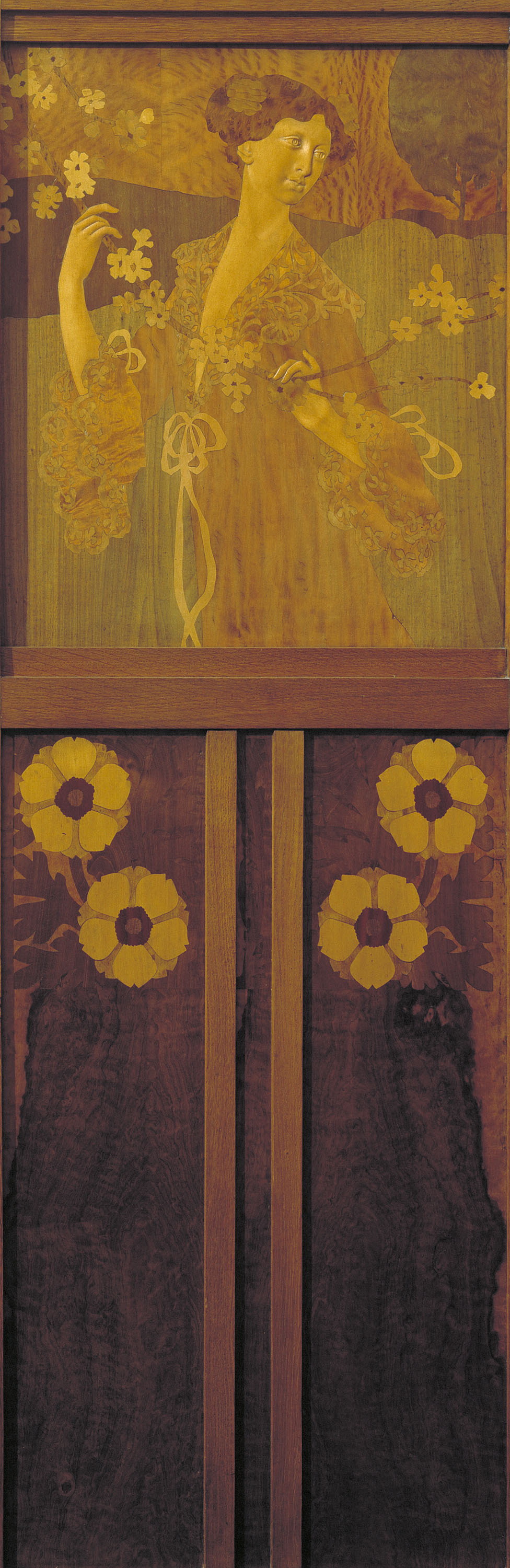 image for: Gaspar Homar - Donzella sostenint una branca - Cap a 1905