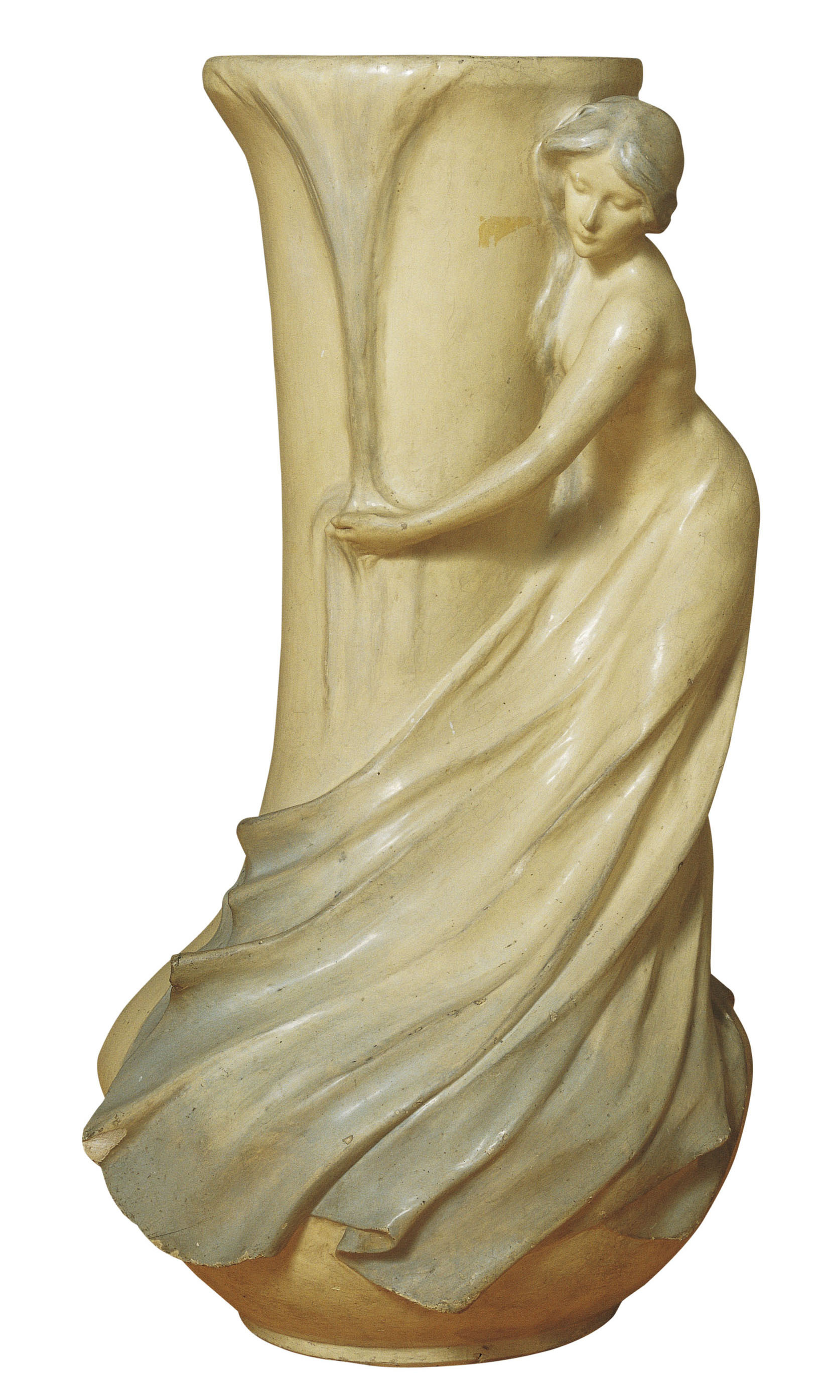 image for: Dionís Renart - Gerro amb figura femenina - Cap a 1900