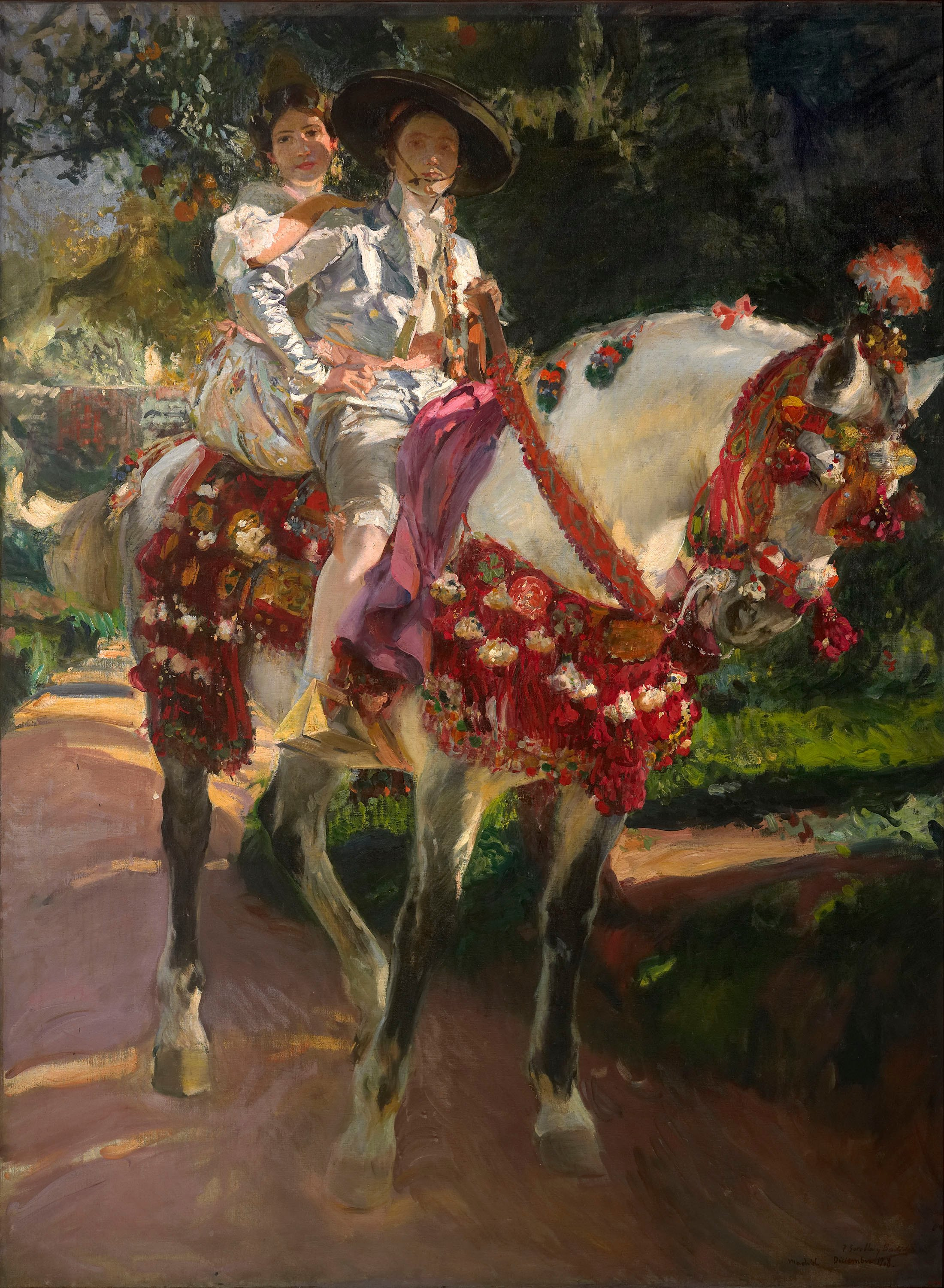 image for: Joaquim Sorolla - Retrats d&#039;Elena i Maria amb vestits valencians antics - Madrid, 1908