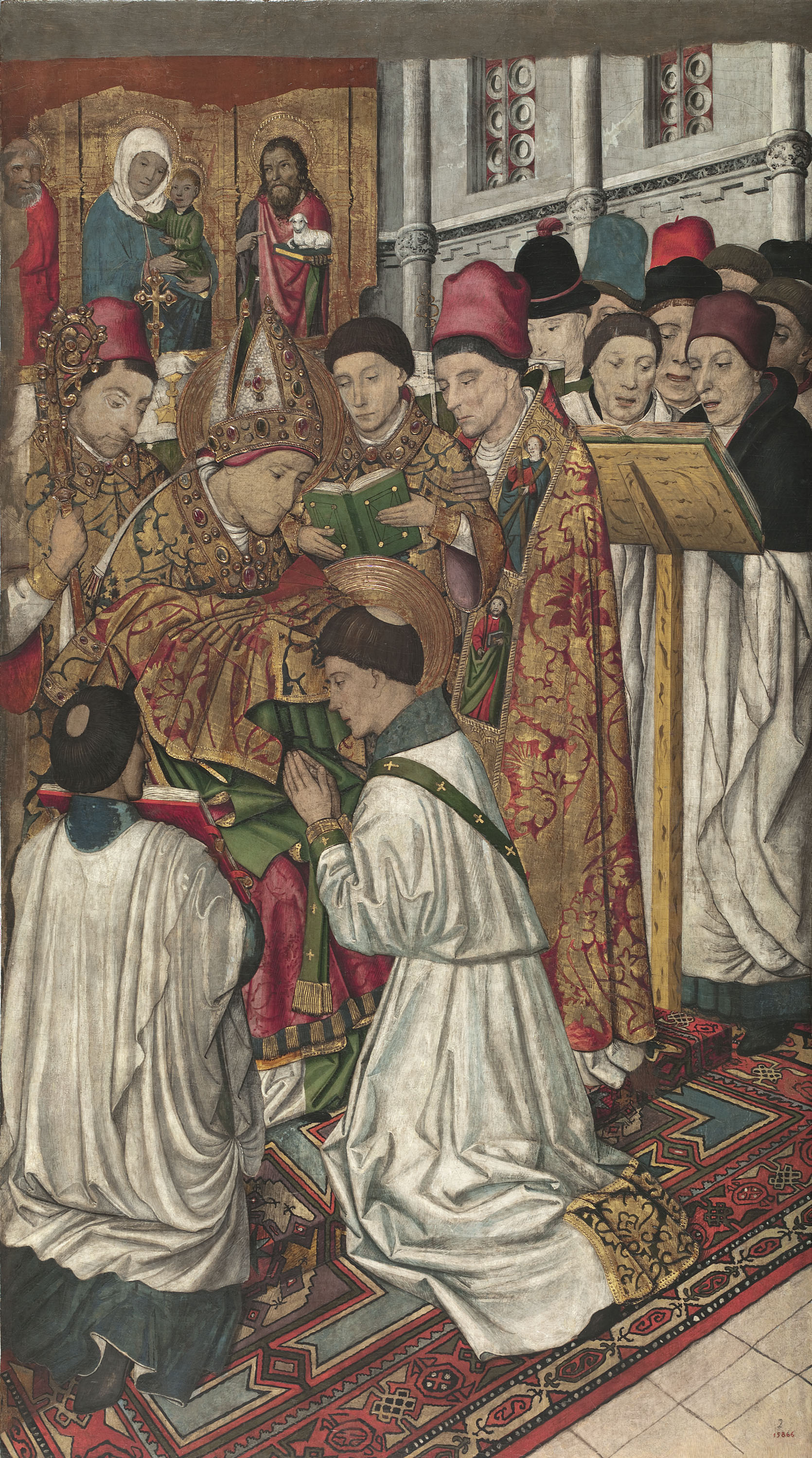 image for: Jaume Huguet - Sant Vicenç ordenat per sant Valeri - Cap a 1455-1460