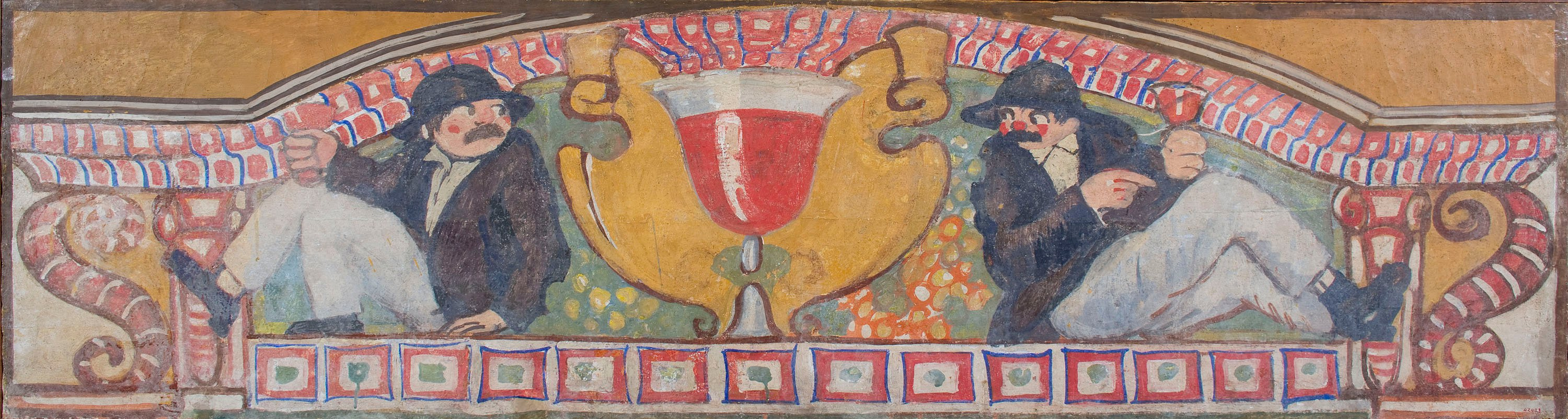 image for: Xavier Nogués - Fragment de la decoració mural del celler de les Galeries Laietanes - 1915