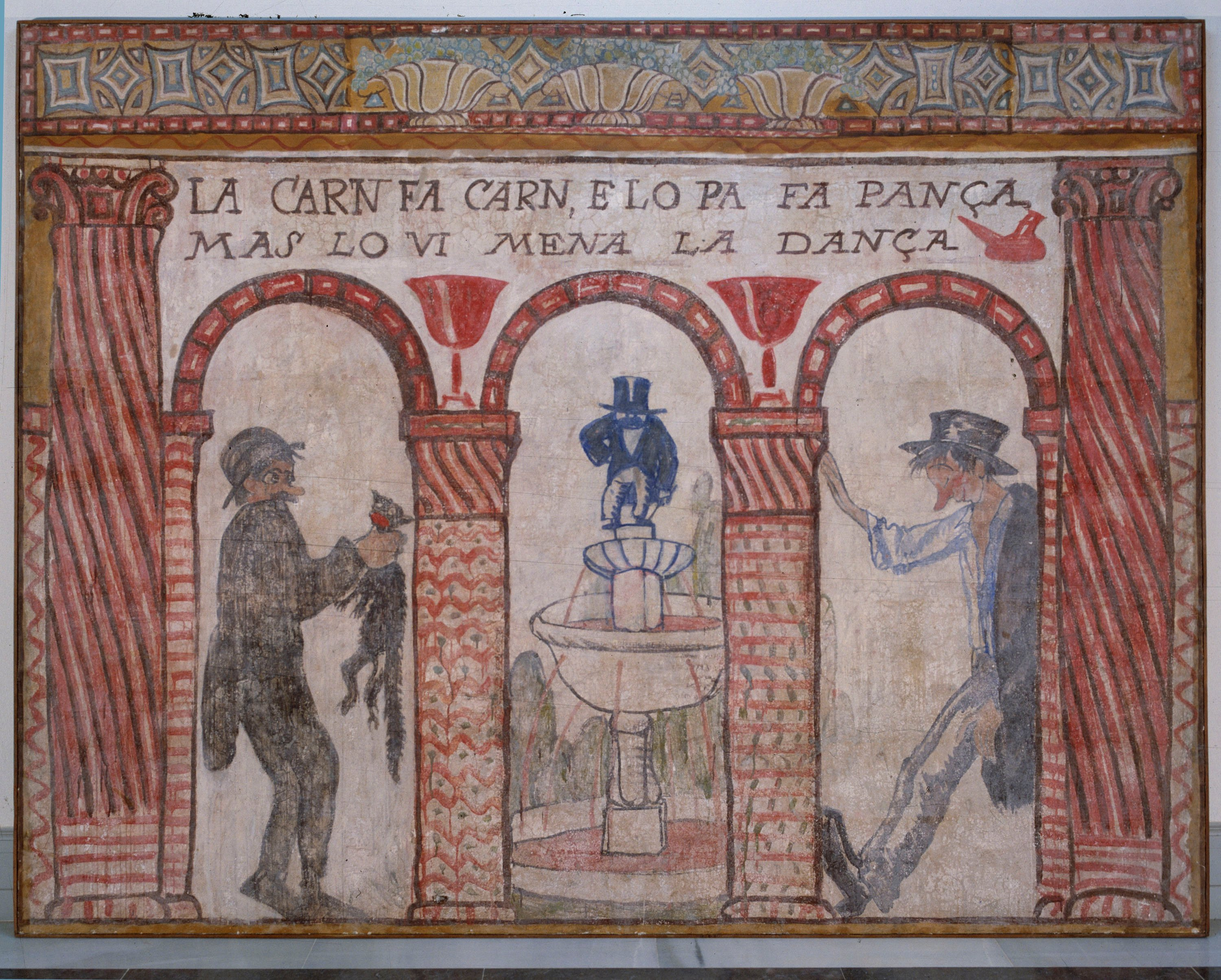 image for: Xavier Nogués - Fragment de la decoració mural del celler de les Galeries Laietanes - 1915