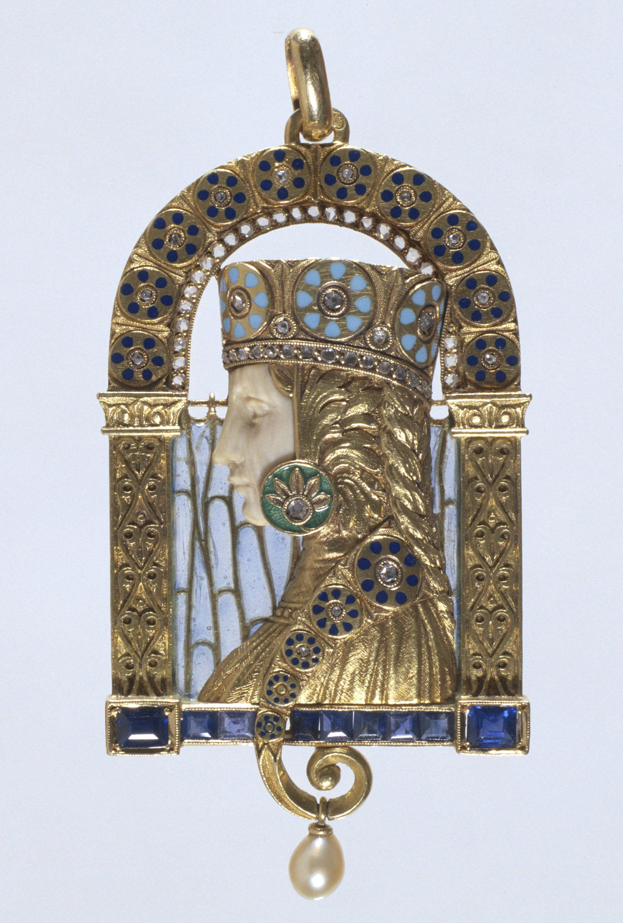 image for: Lluís Masriera - Penjoll amb figura bizantina - Cap a 1915