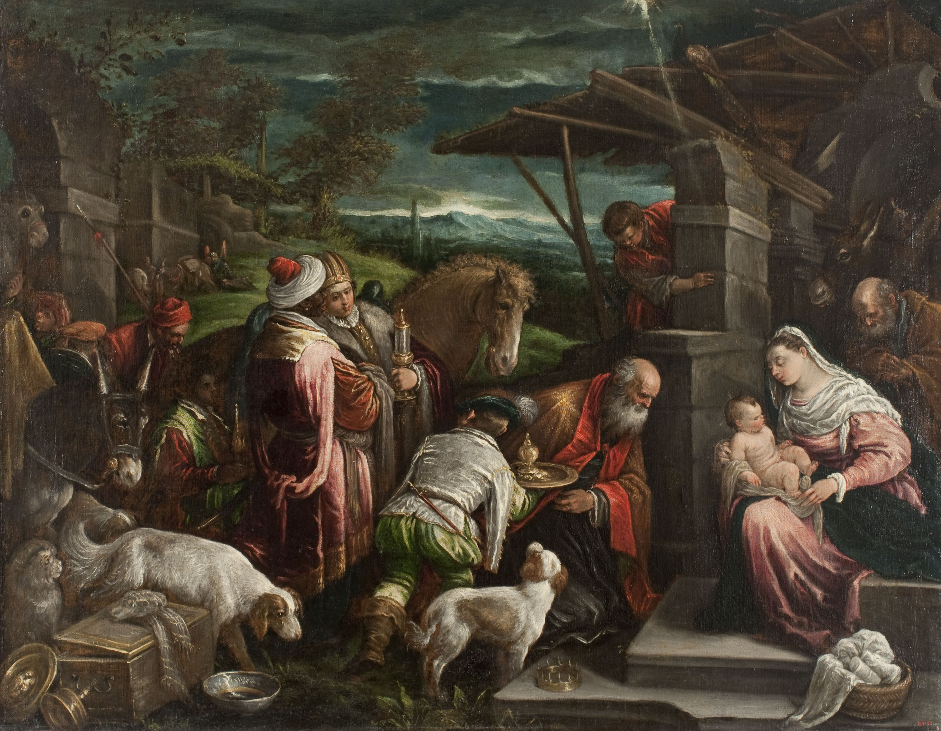 image for: Jacopo da Ponte (Jacopo Bassano) - Adoració dels Mags - Entre 1575-1580
