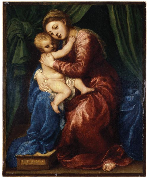 image for: Tiziano Vecellio - Mare de Déu amb el Nen - Cap a 1545