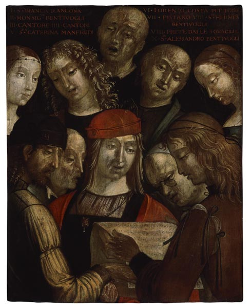 image for: Lorenzo Costa - Retrat de grup amb la família Bentivoglio - 1493
